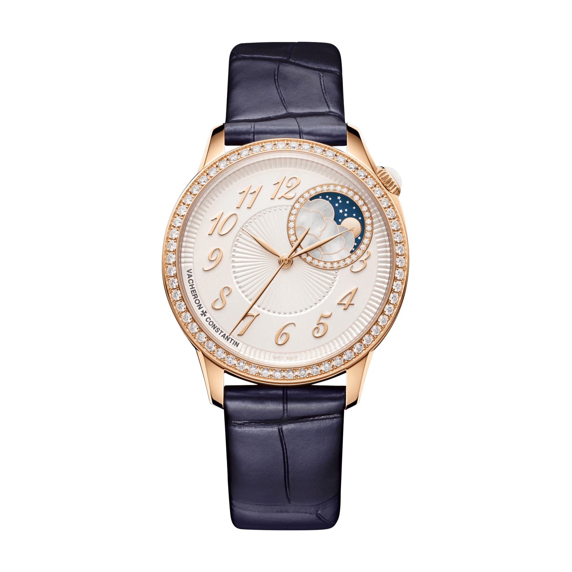 Égérie Moonphase Rose Gold Diamond White Dial 37mm Product Image