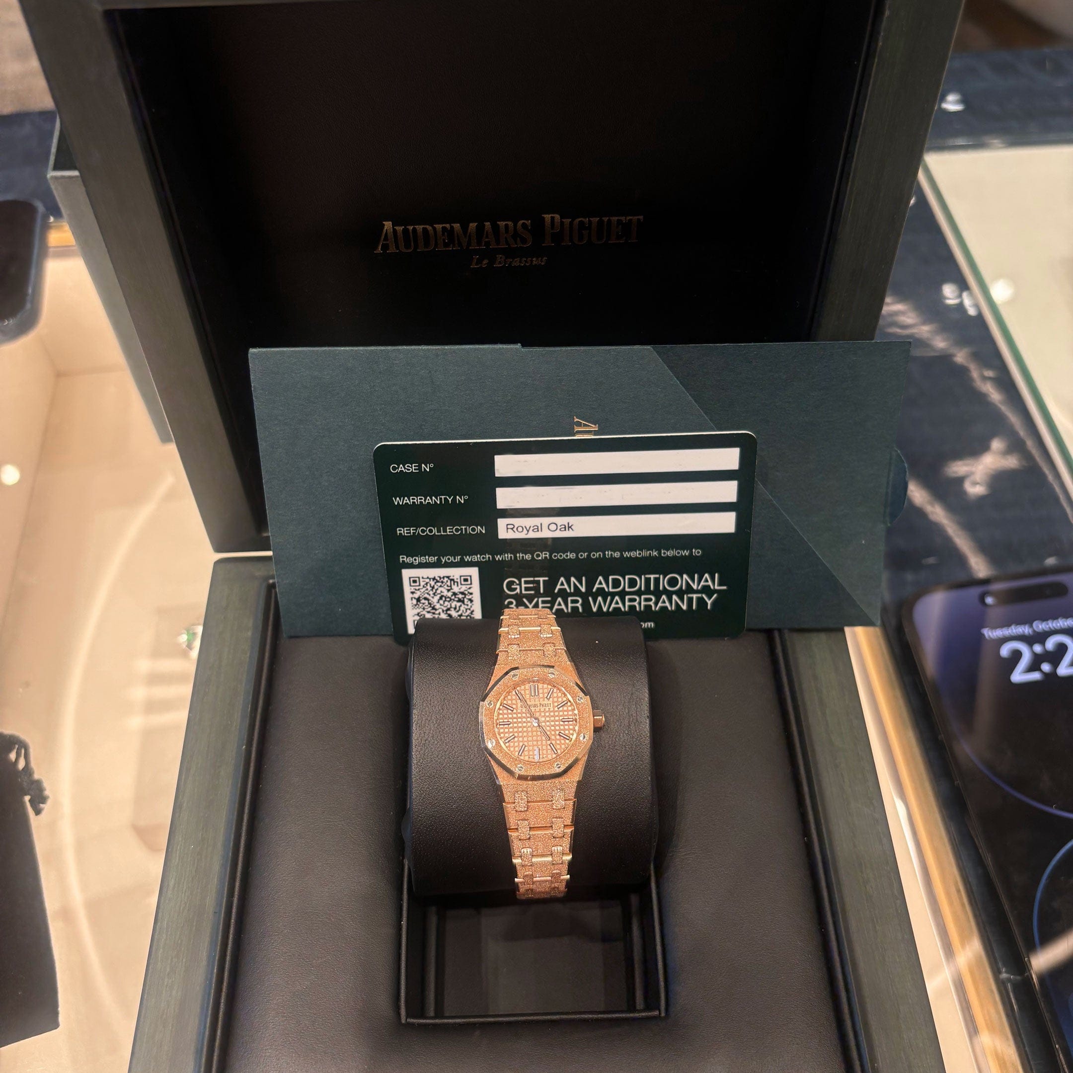 Royal Oak Mini Frosted Rose Gold Pink Dial 23mm Product Image 10