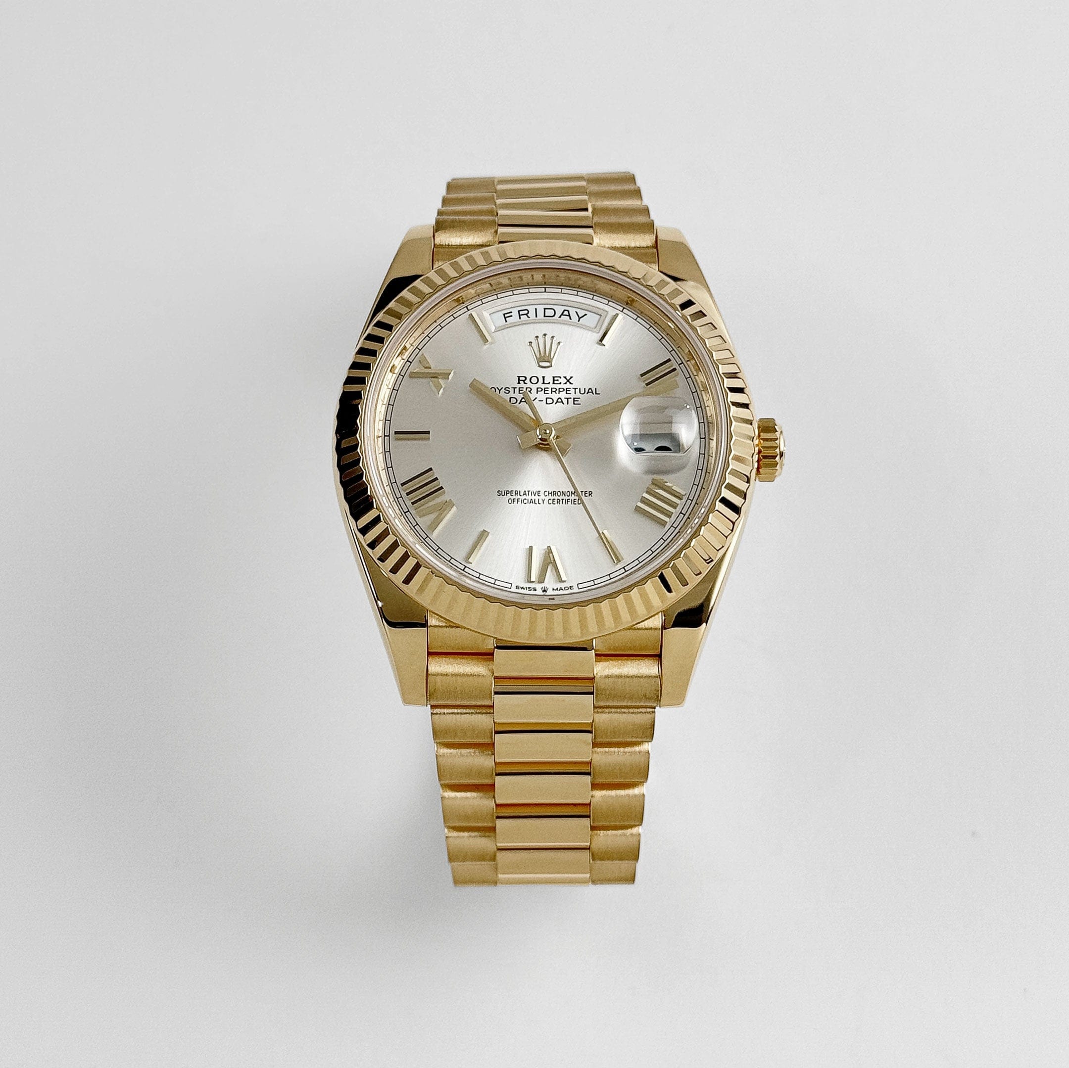 Day-Date Yellow Gold Silver Dial 40mm Product Image 1