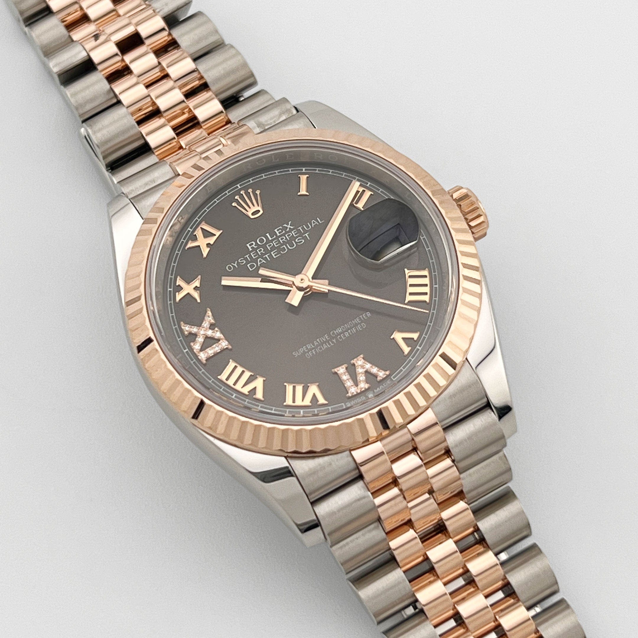Datejust Rose Gold & Steel Jubilee Grey Dial 36mm Product Image 1