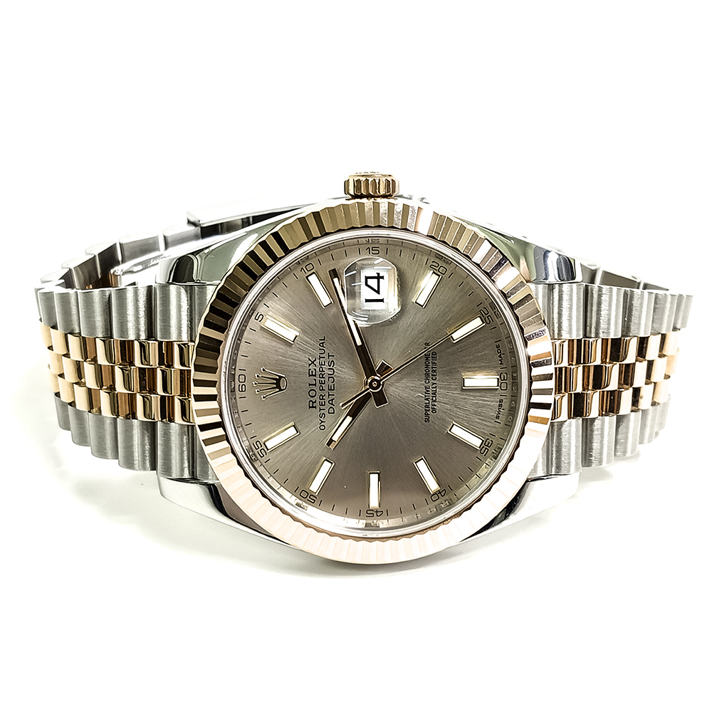 Datejust Rose Gold & Steel Jubilee Pink Dial 41mm Product Image 2