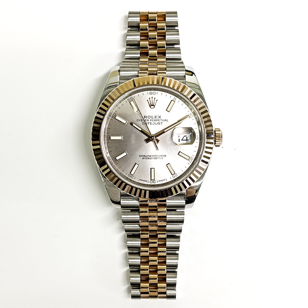 Datejust Rose Gold & Steel Jubilee Pink Dial 41mm Product Image 1