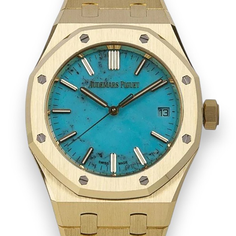 Royal Oak Yellow Gold Turquoise Dial 37mm Product Image 2