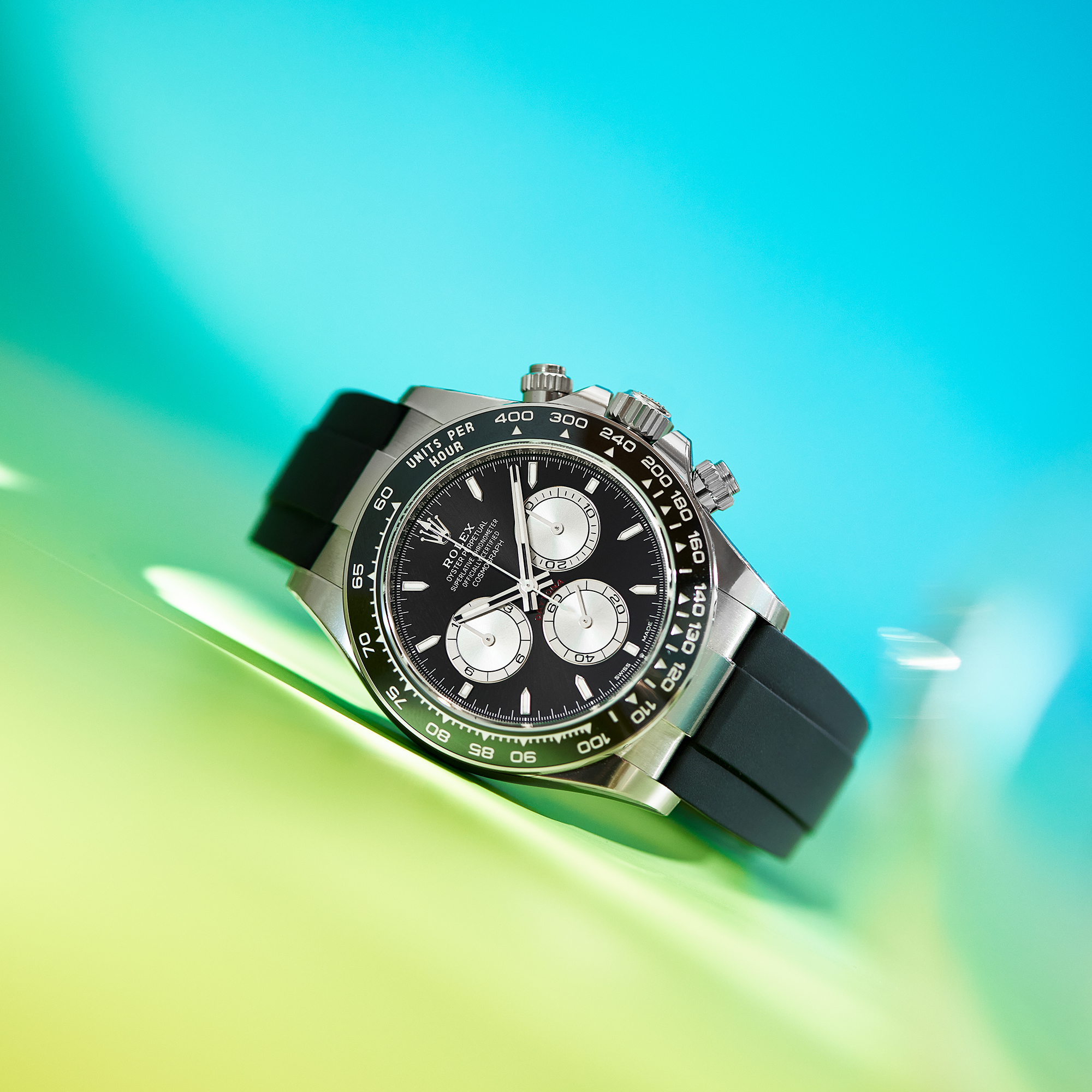 Daytona White Gold Oysterflex Black Dial 40mm Product Image