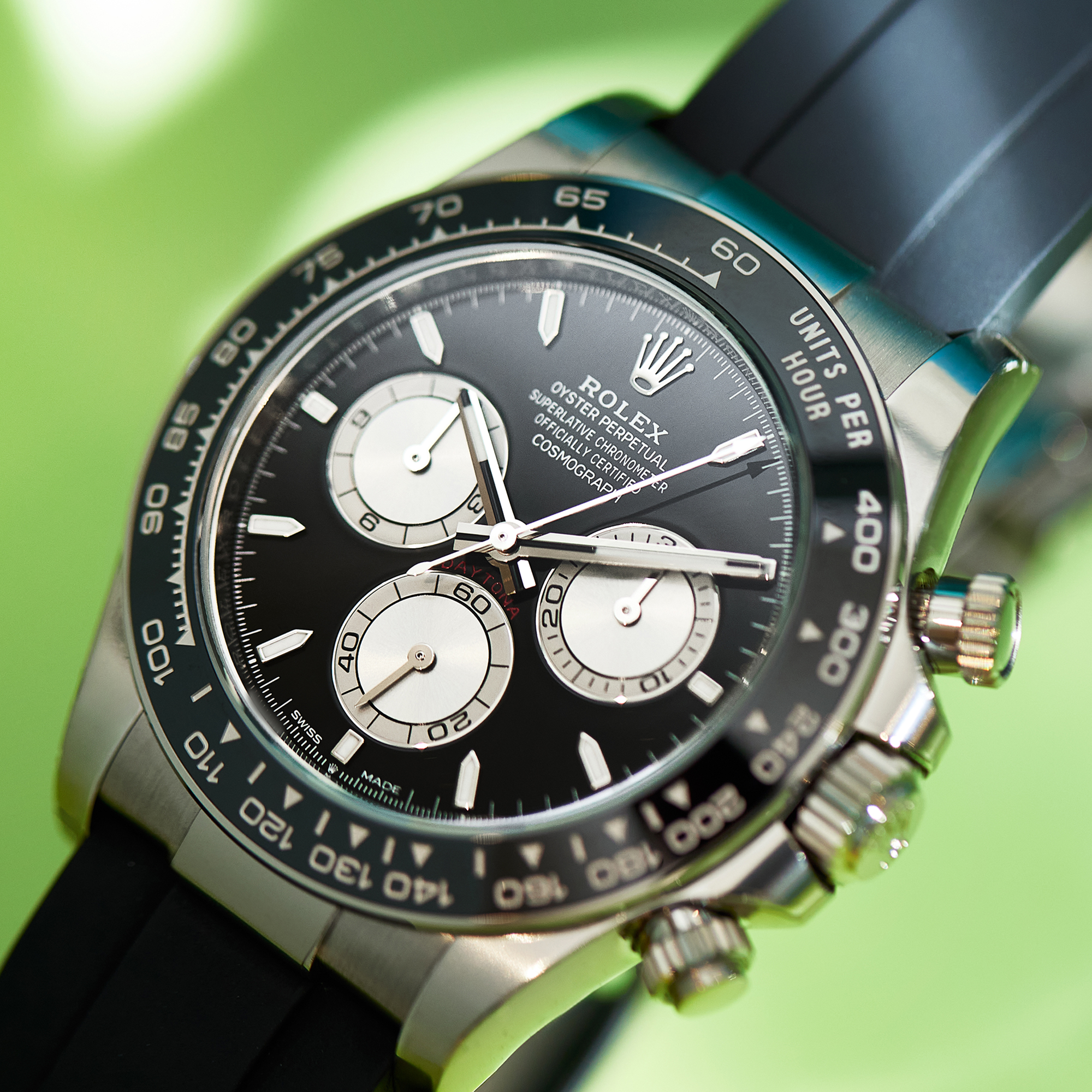 Daytona White Gold Oysterflex Black Dial 40mm Product Image