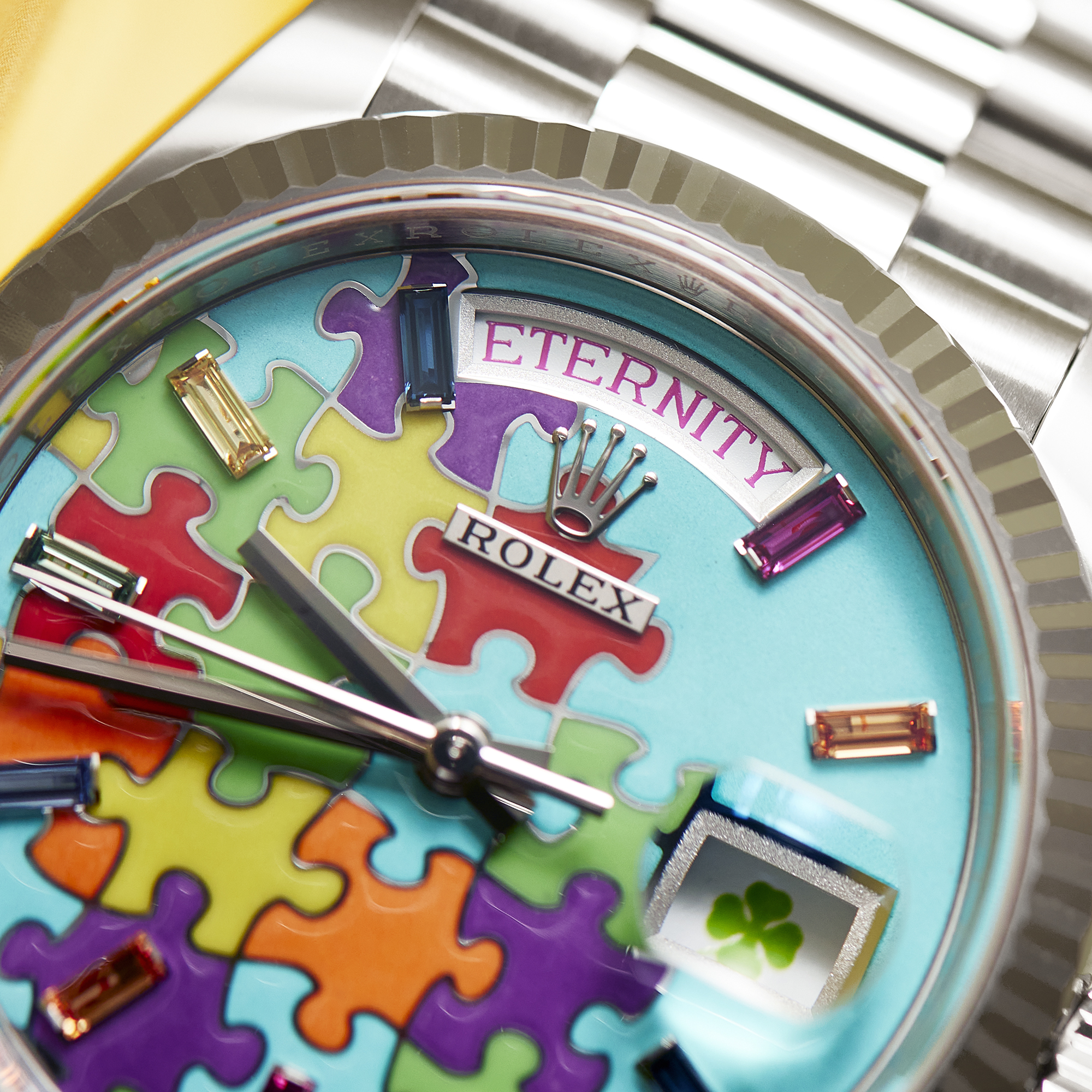 Day-Date White Gold Multi-Color Puzzle Dial 36mm Product Image