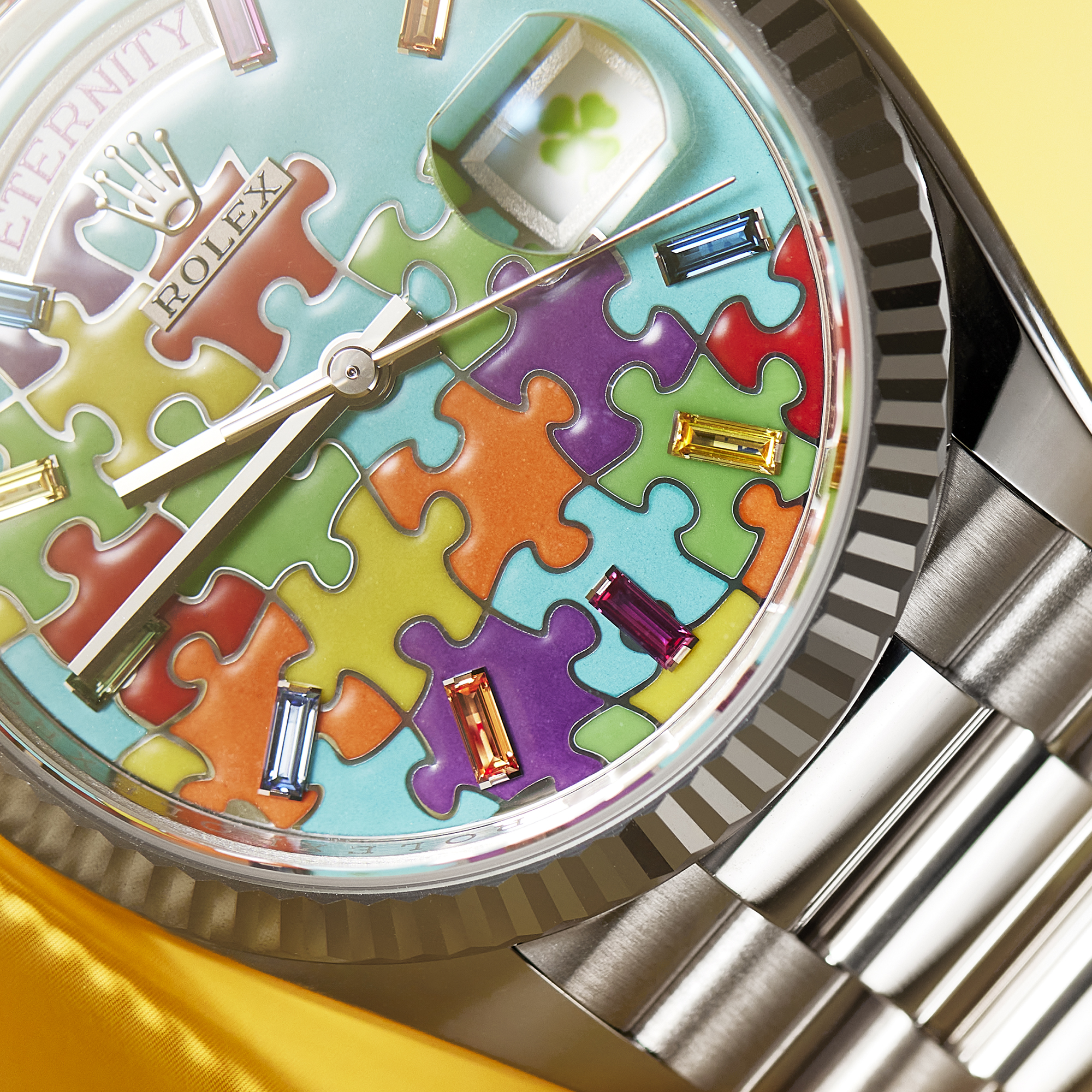 Day-Date White Gold Multi-Color Puzzle Dial 36mm Product Image