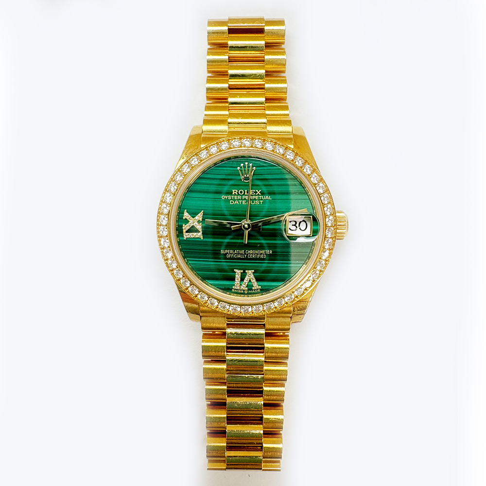 Datejust Yellow Gold Diamond Green Malachite Dial 31mm Product Image 1