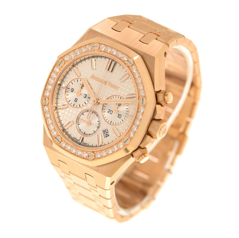 Royal Oak Chronograph Rose Gold Diamond Silver Dial 38mm Product Image 2