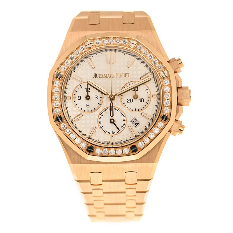 Royal Oak Chronograph Rose Gold Diamond Silver Dial 38mm Product Image 1