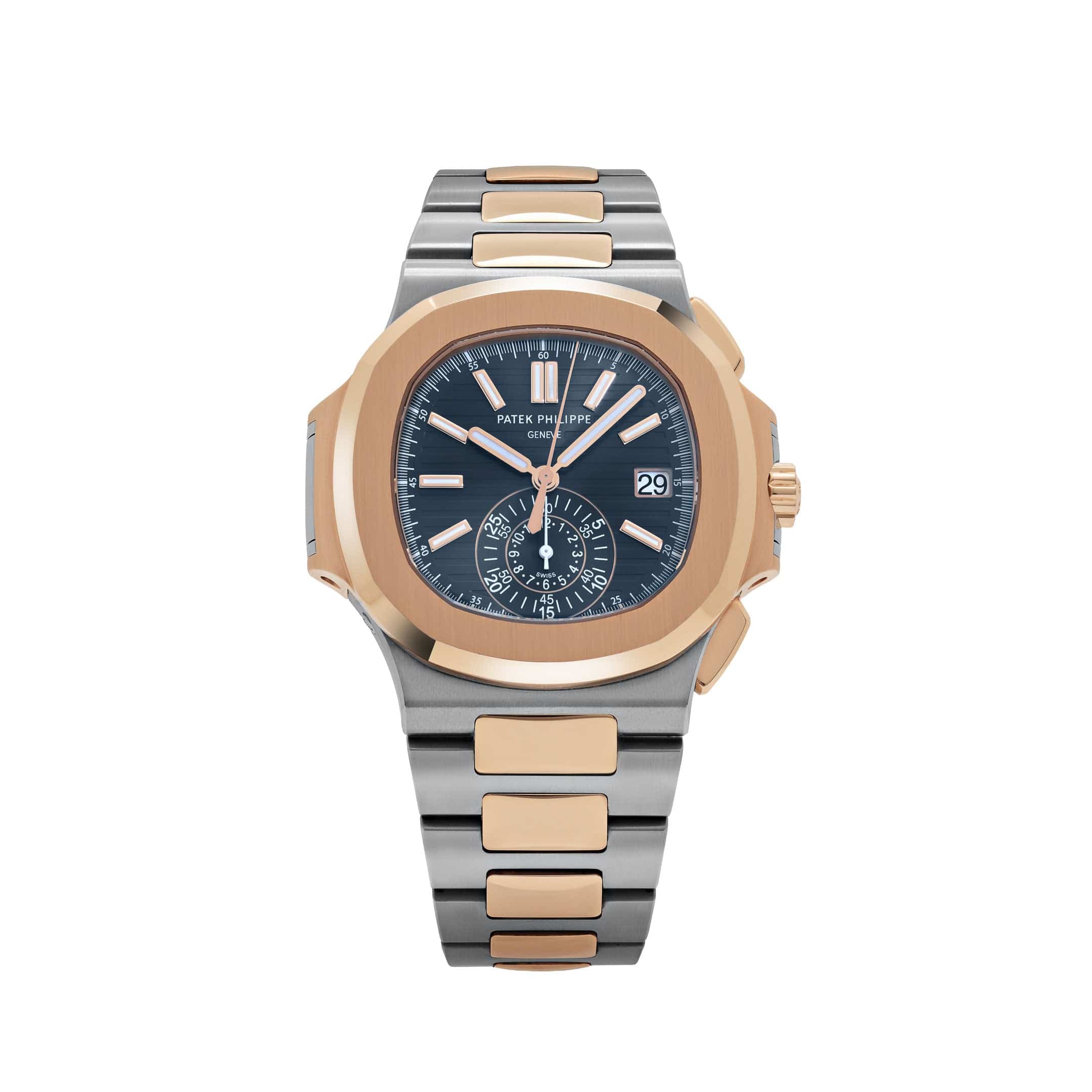 Nautilus Chronograph Rose Gold & Steel Blue Dial 40mm Product Image 1