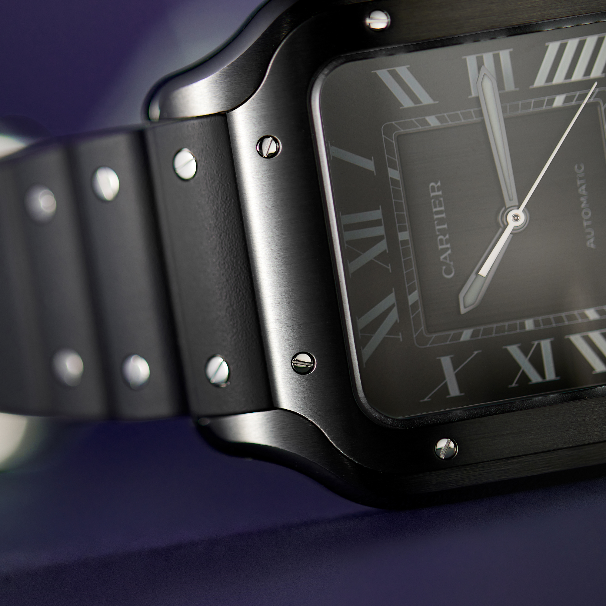 Santos de Cartier Steel Black Dial 39mm Product Image