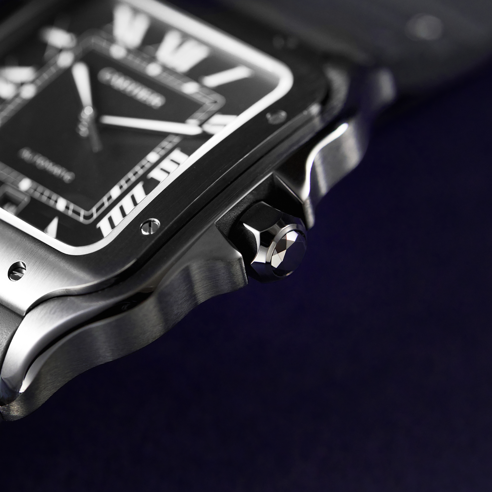 Santos de Cartier Steel Black Dial 39mm Product Image