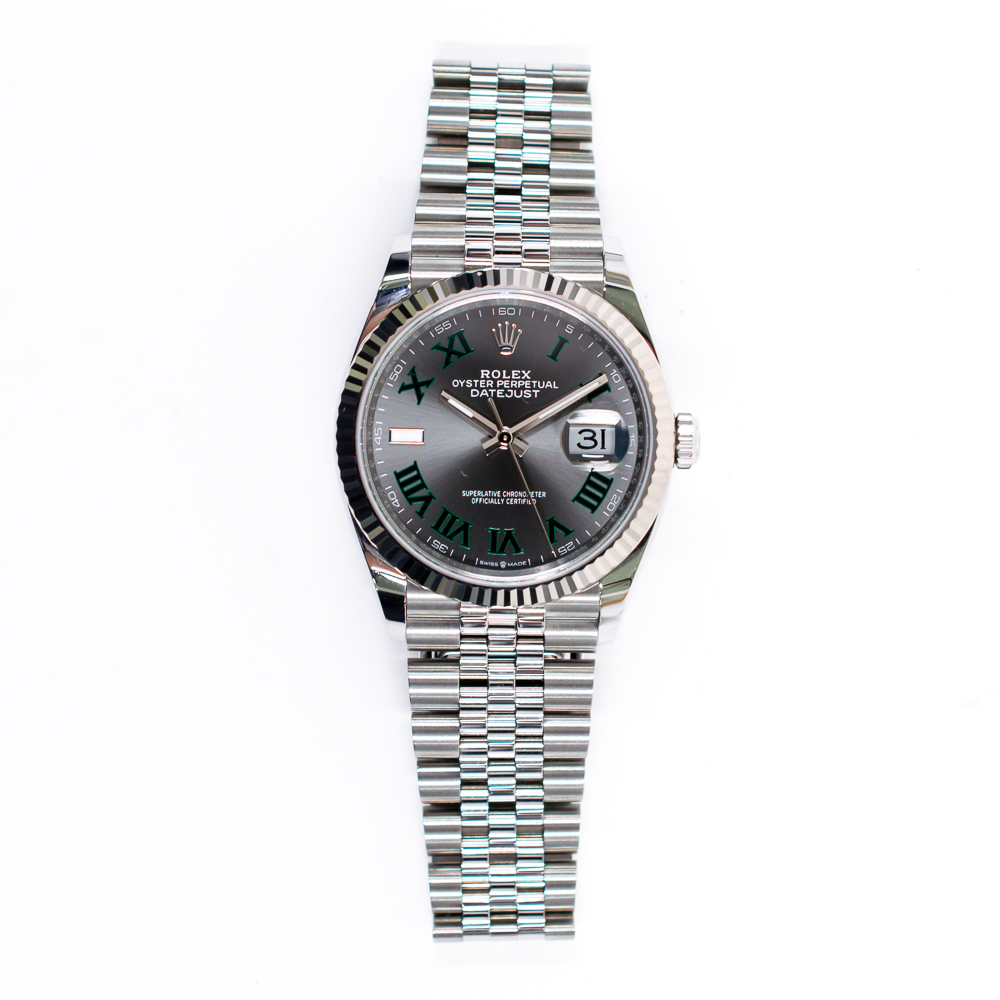 Datejust "Wimbledon" Steel Jubilee Grey Dial 36mm Product Image 1