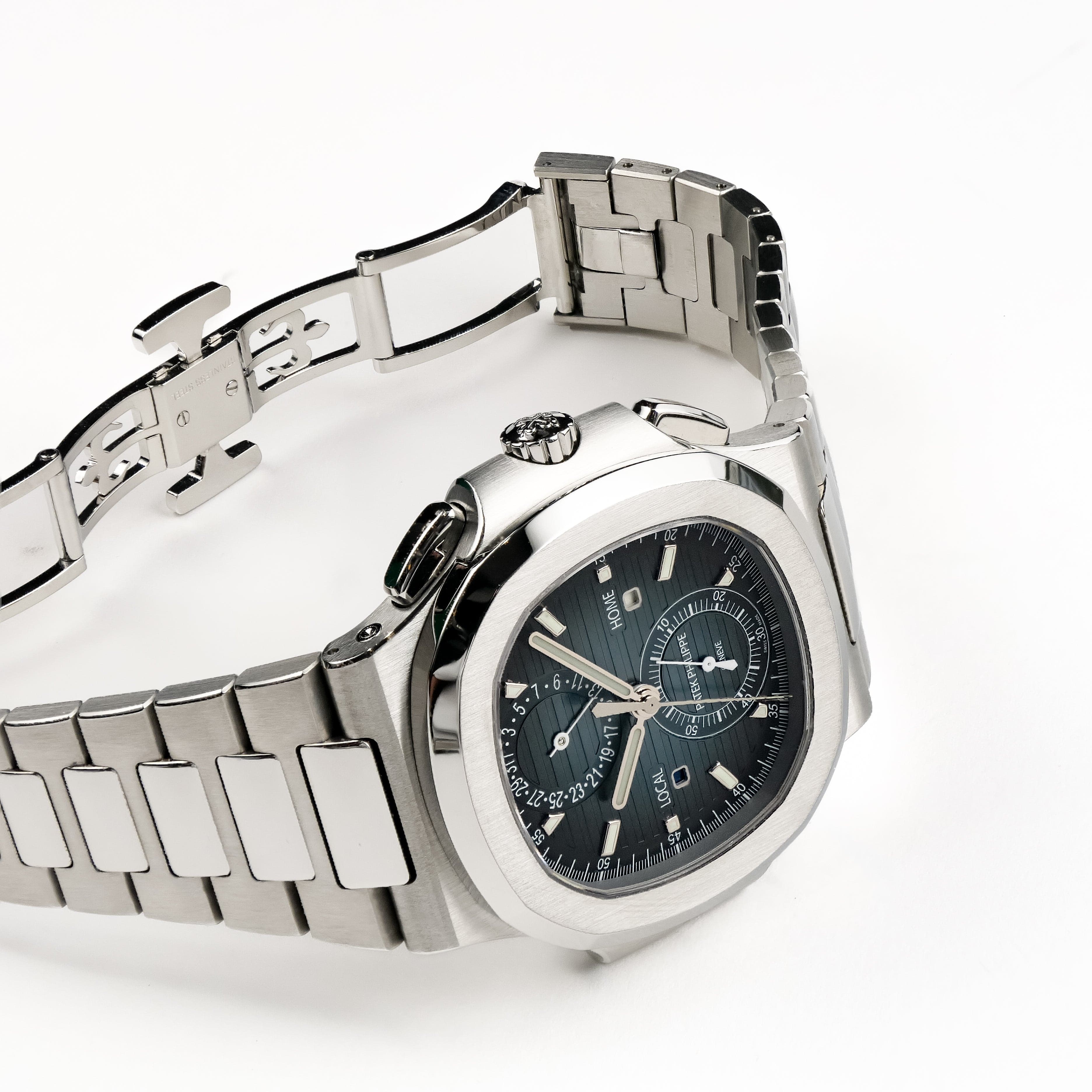 Nautilus Travel Time Steel Blue Dial 40mm Product Image 2