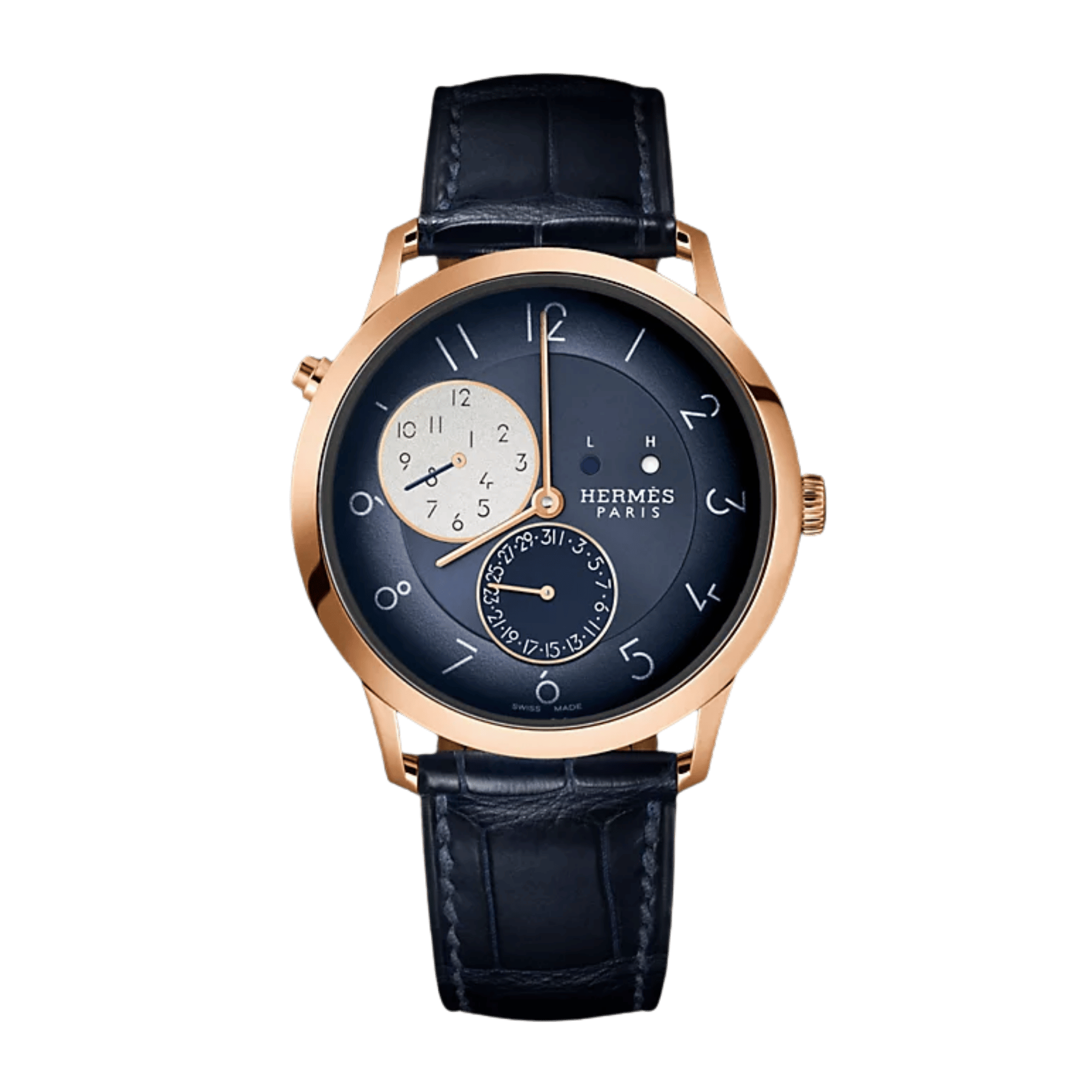 Slim d'Hermès GMT Rose Gold Blue DIal 39mm Product Image