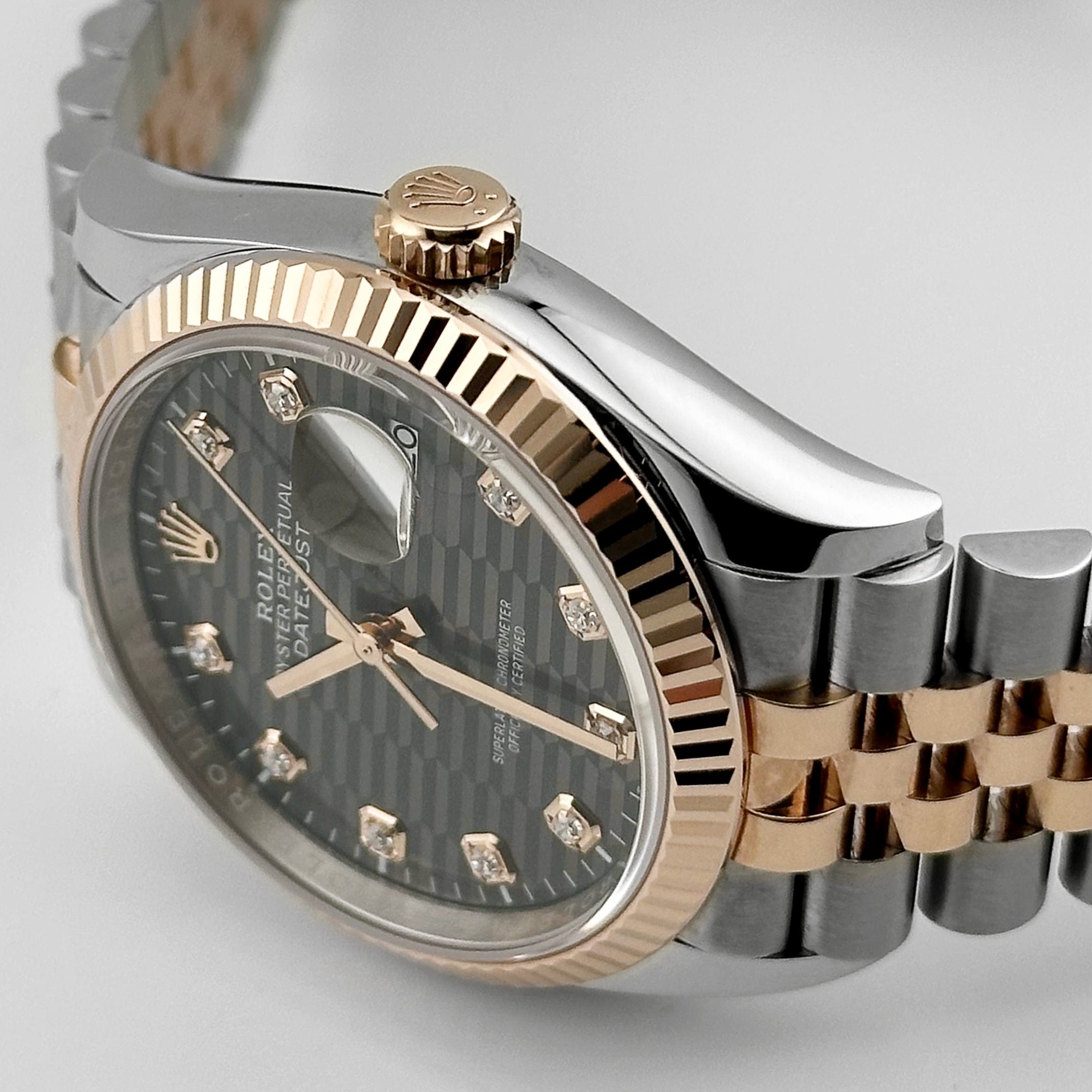 Datejust Rose Gold & Steel Jubilee Grey Dial 36mm Product Image 2