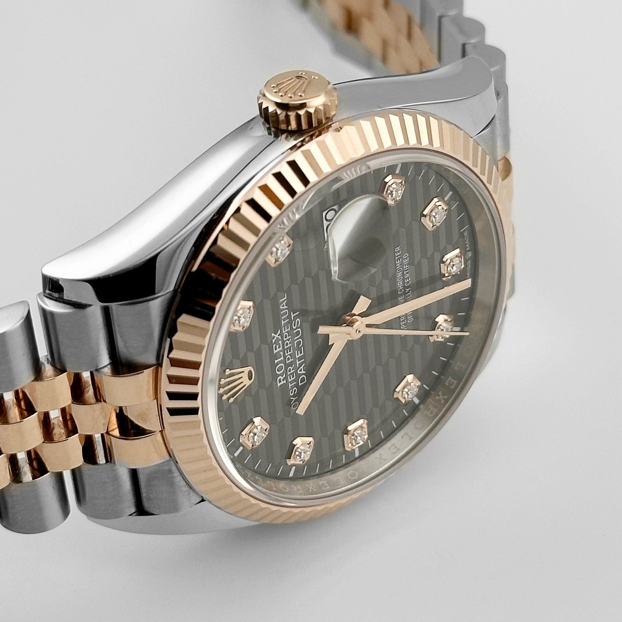 Datejust Rose Gold & Steel Jubilee Grey Dial 36mm Product Image 3