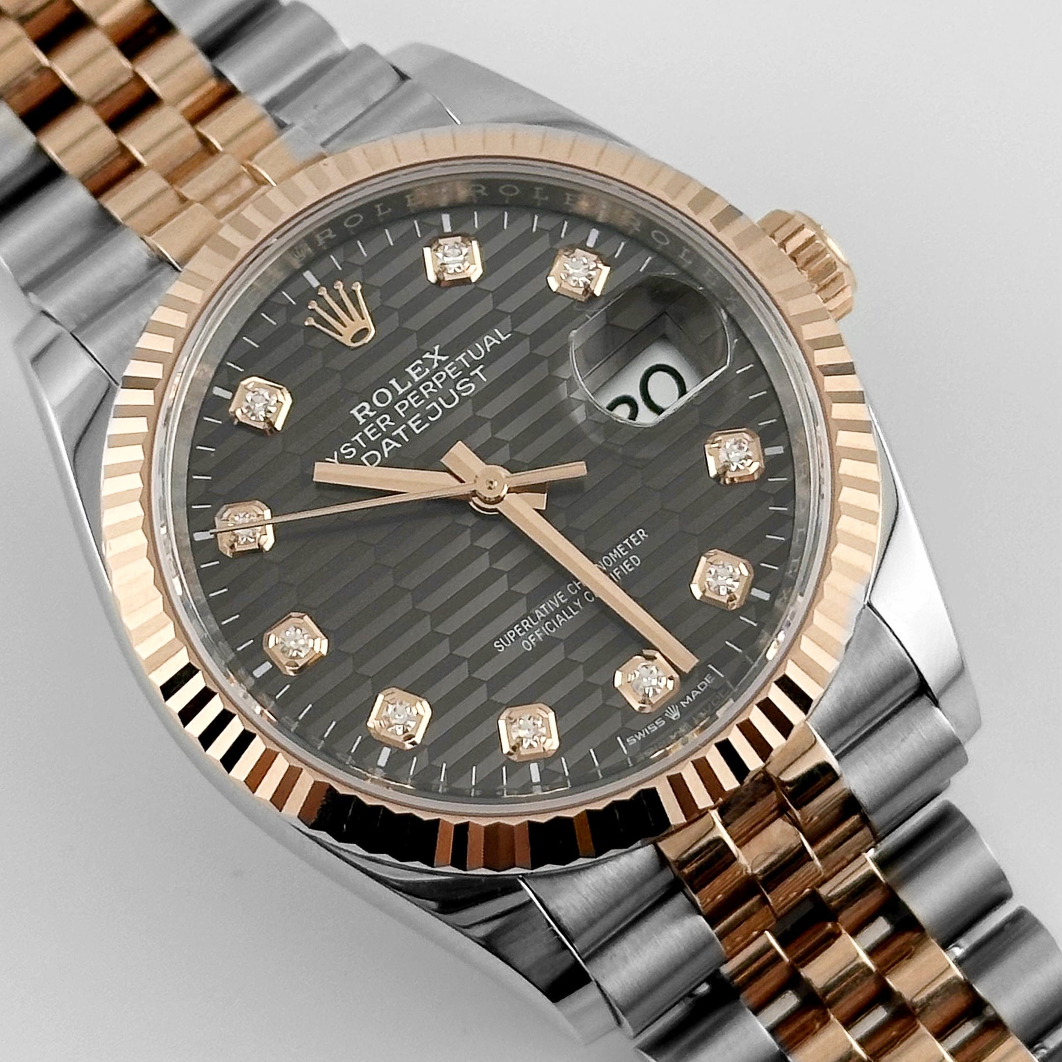 Datejust Rose Gold & Steel Jubilee Grey Dial 36mm Product Image 1