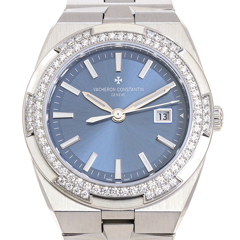 Overseas Quartz Steel Diamond Blue Dial 33mm Product Image 3