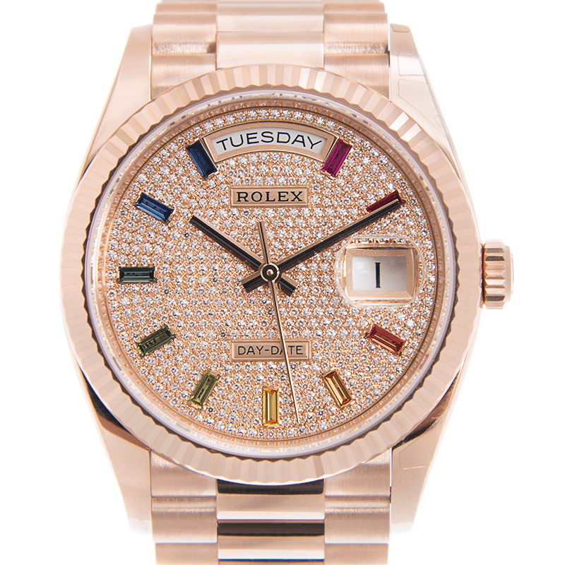 Day-Date Rose Gold Pave Dial 36mm Product Image 3