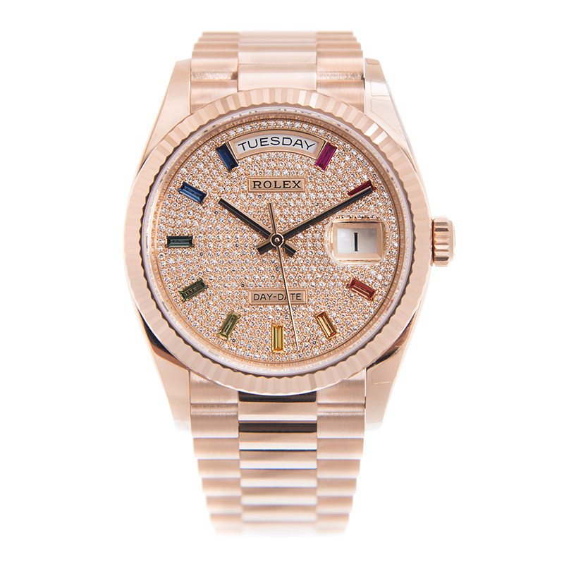 Day-Date Rose Gold Pave Dial 36mm Product Image 1