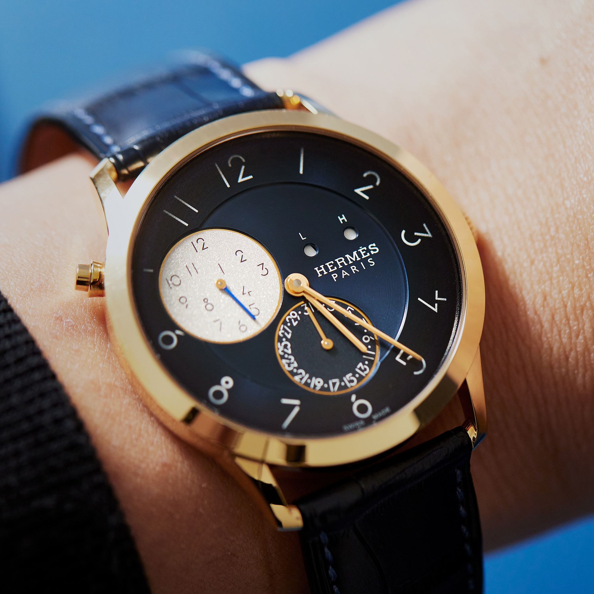 Slim d'Hermès GMT Rose Gold Blue DIal 39mm Product Image