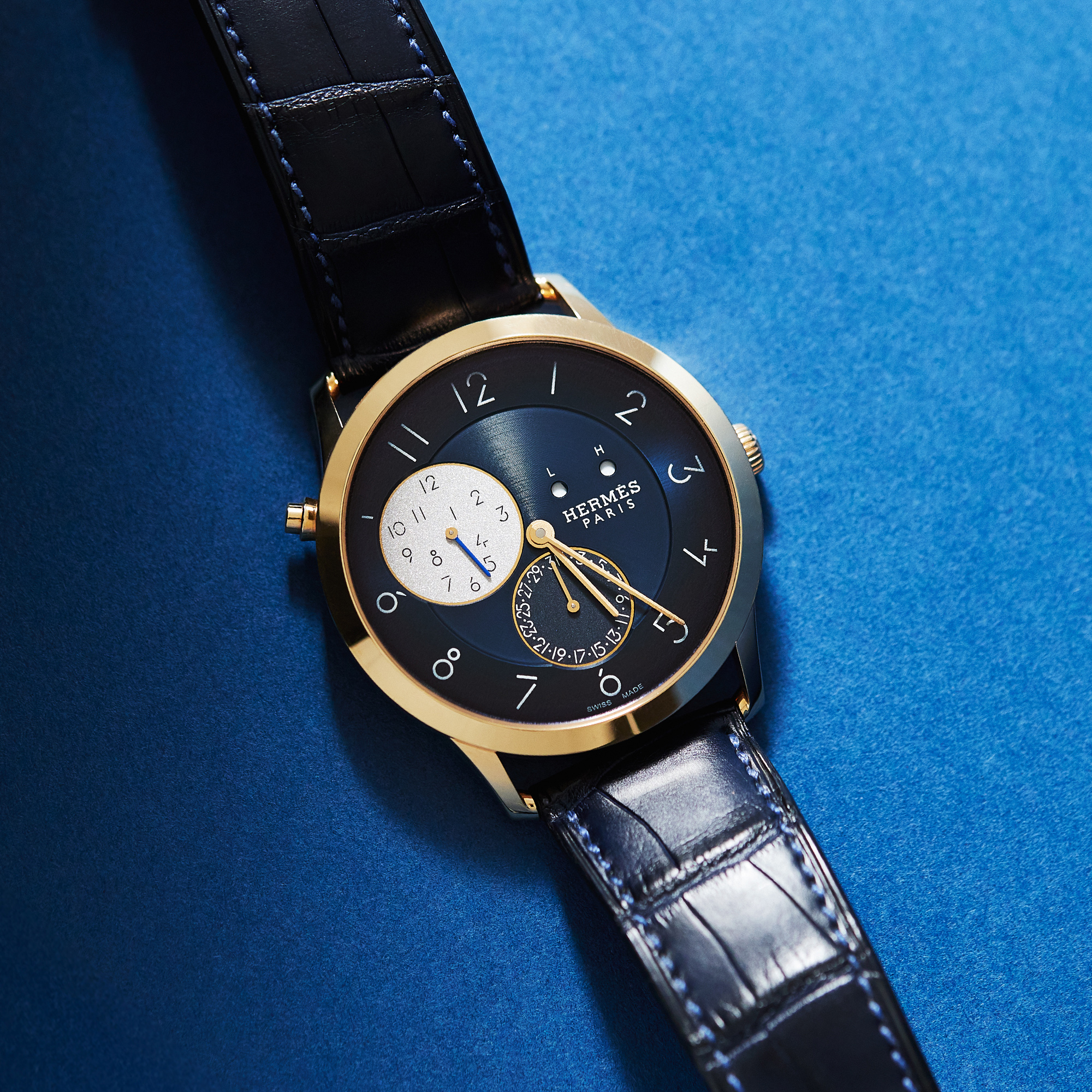 Slim d'Hermès GMT Rose Gold Blue DIal 39mm Product Image