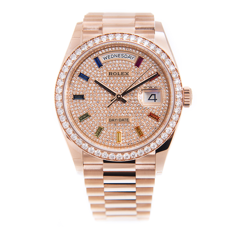 Day-Date Rose Gold Pave Dial 36mm Product Image 1