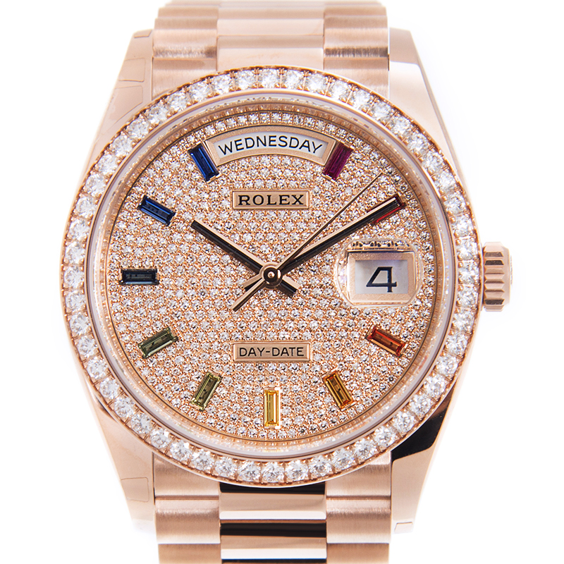 Day-Date Rose Gold Pave Dial 36mm Product Image 3