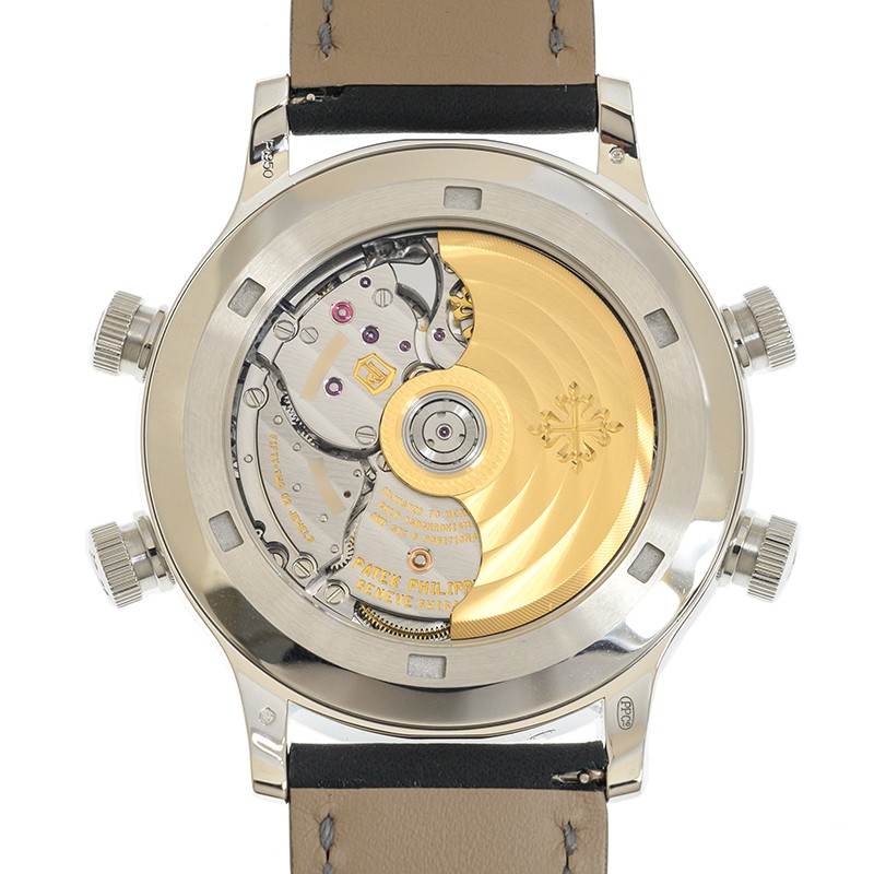 Calatrava Pilot Travel Time Alarm Platinum Black Dial 42mm Product Image 2