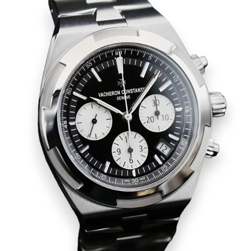 Overseas Chronograph Steel Black Dial 43mm Product Image 2