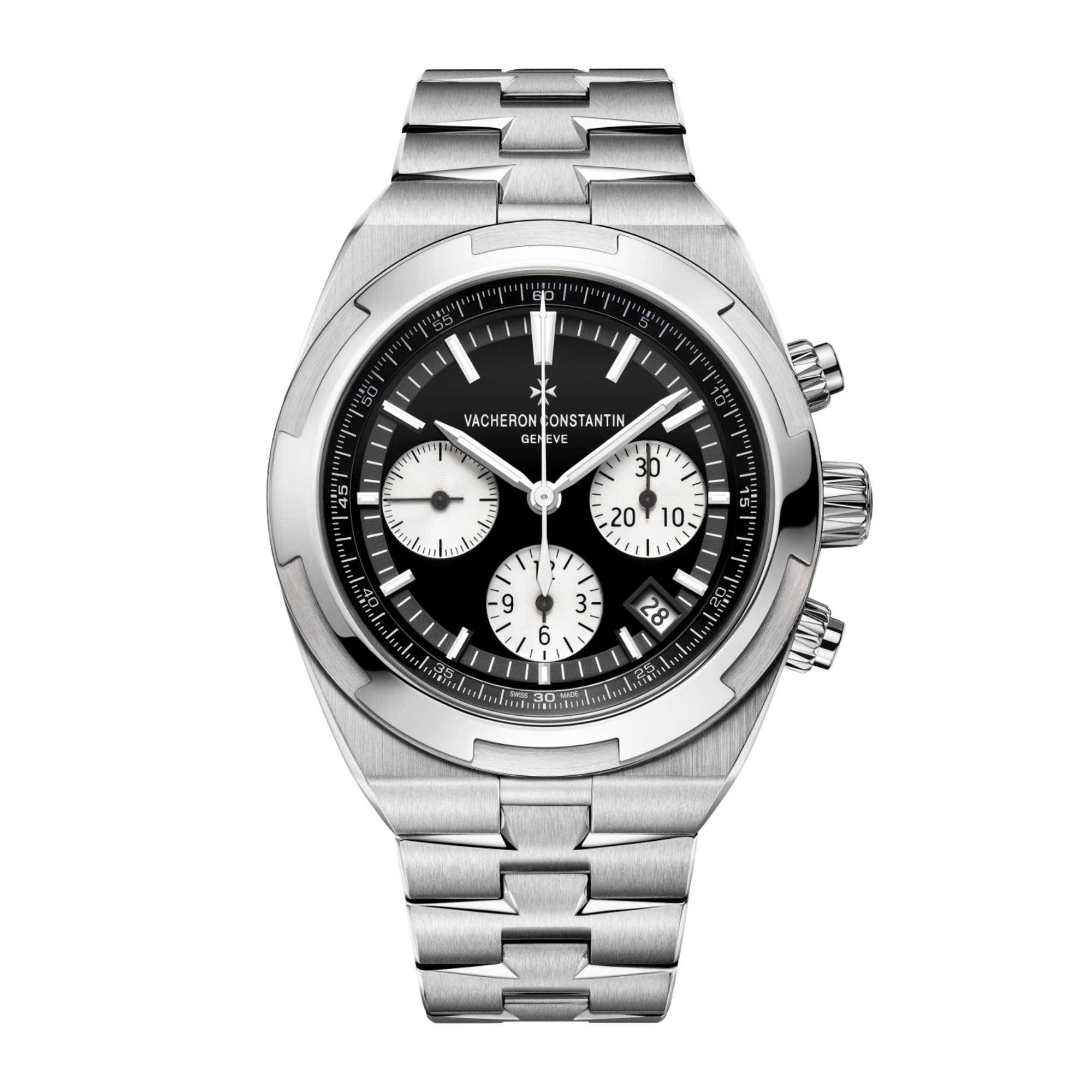 Overseas Chronograph Steel Black Dial 43mm Product Image