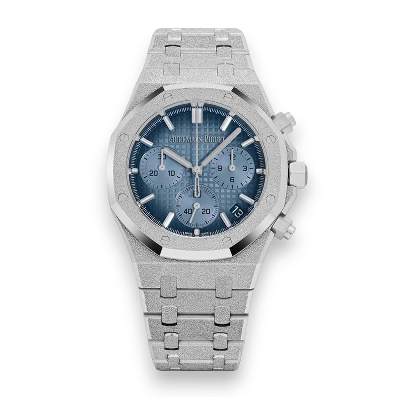 Royal Oak Chronograph Frosted White Gold Blue Dial 41mm Product Image 5