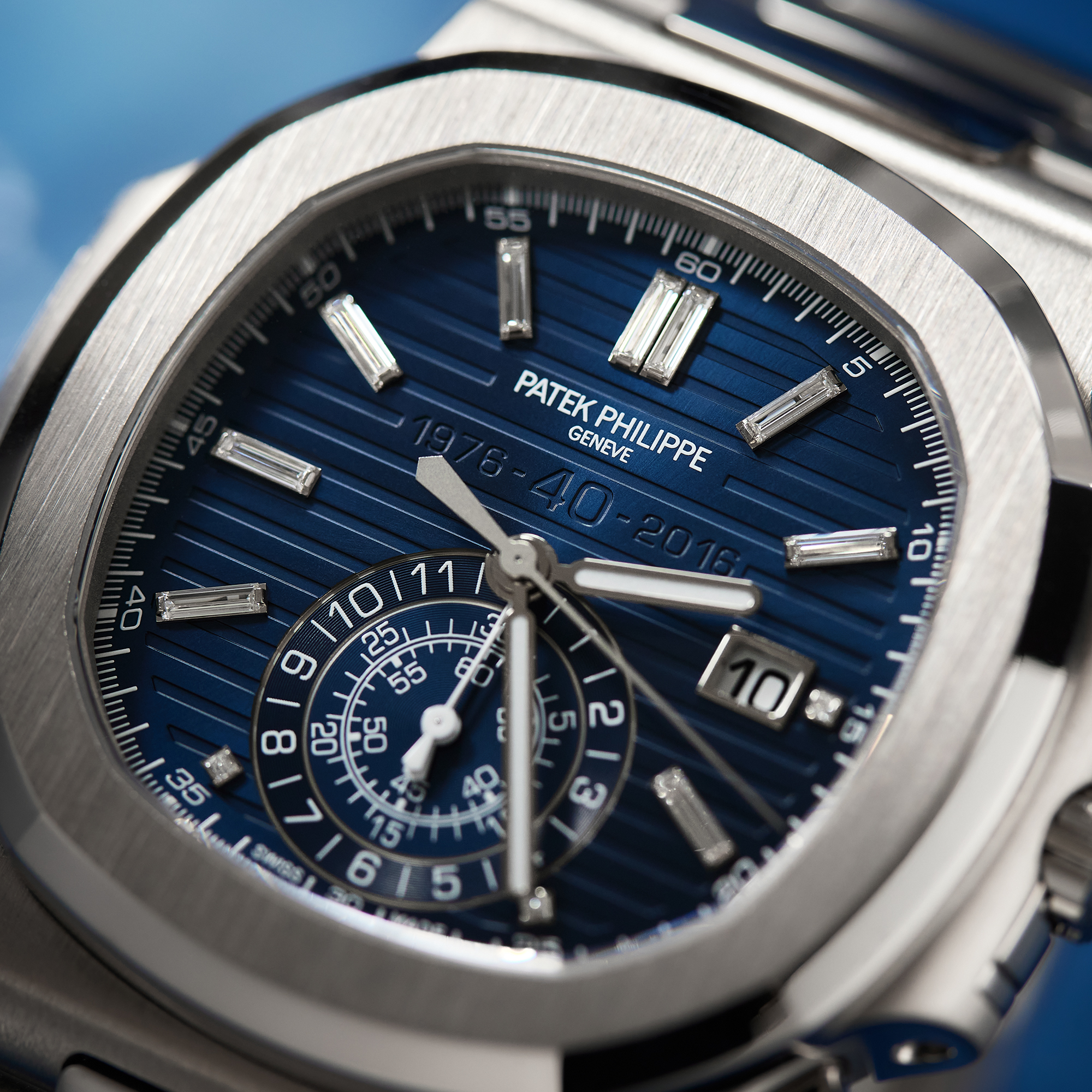 Nautilus Chronograph White Gold "40th Anniversary" Blue Dial 44mm Product Image