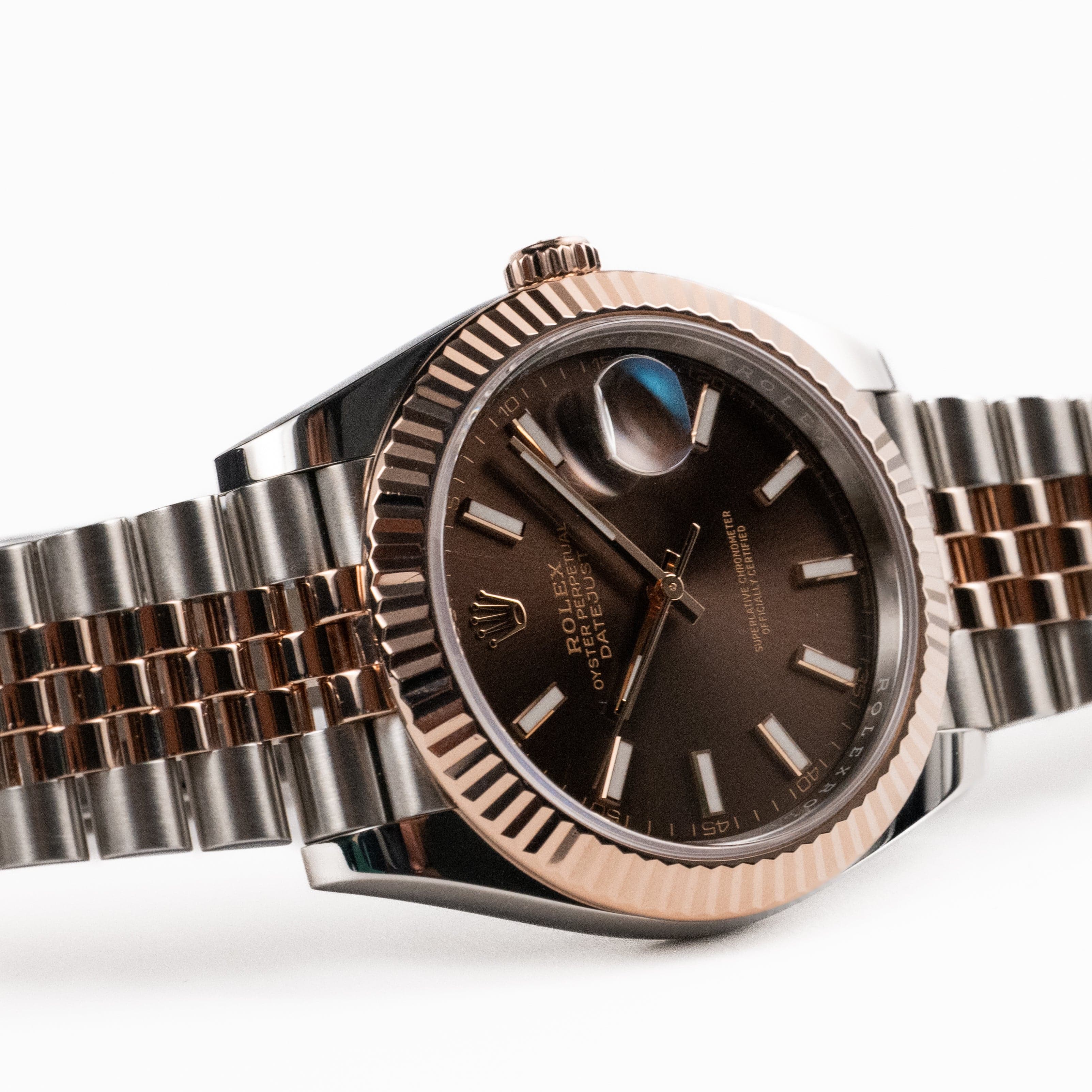 Datejust Rose Gold & Steel Jubilee Brown Dial 41mm Product Image 3
