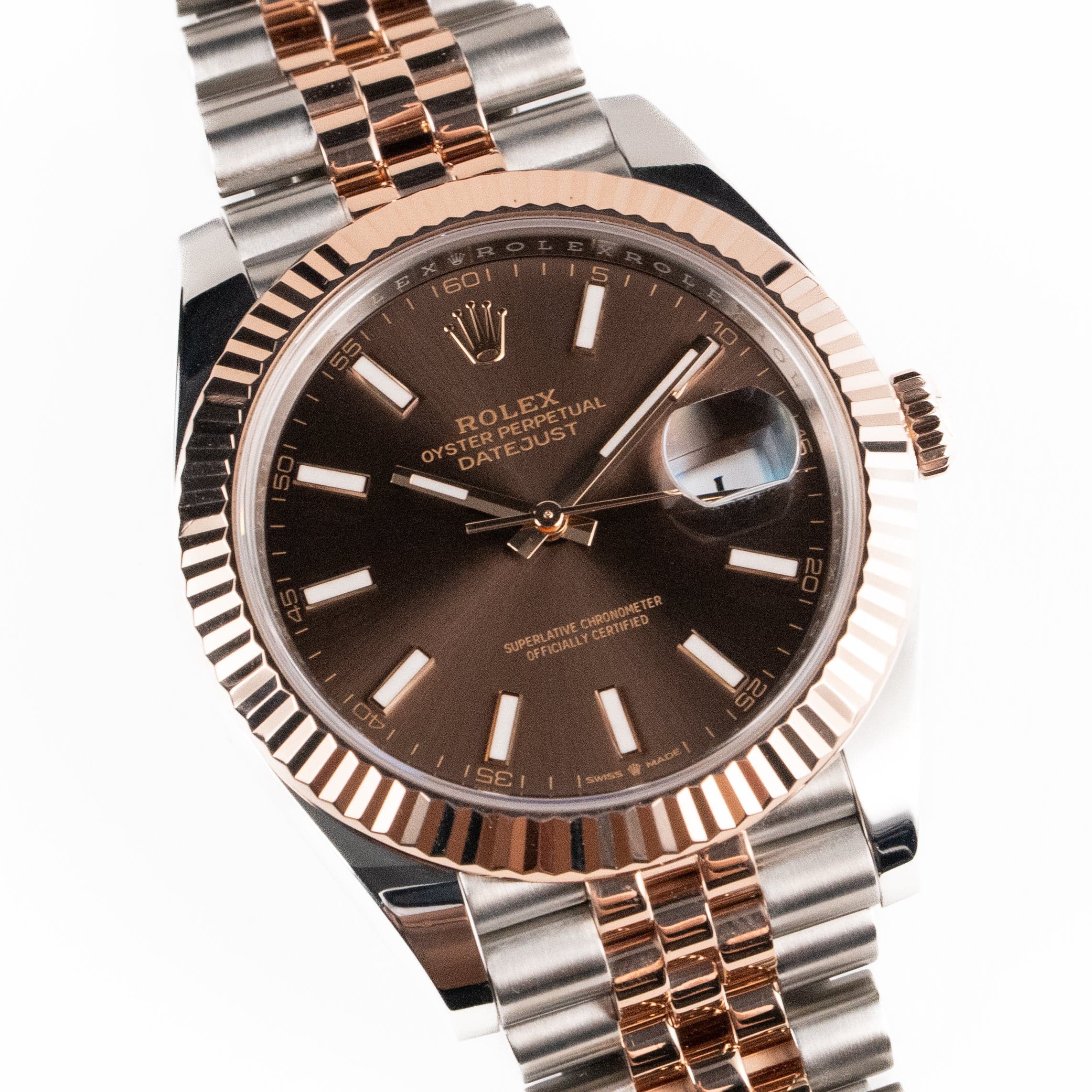 Datejust Rose Gold & Steel Jubilee Brown Dial 41mm Product Image 1