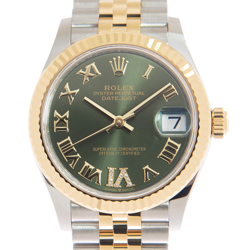 Datejust Yellow Gold & Steel Green Dial 31mm Product Image 3