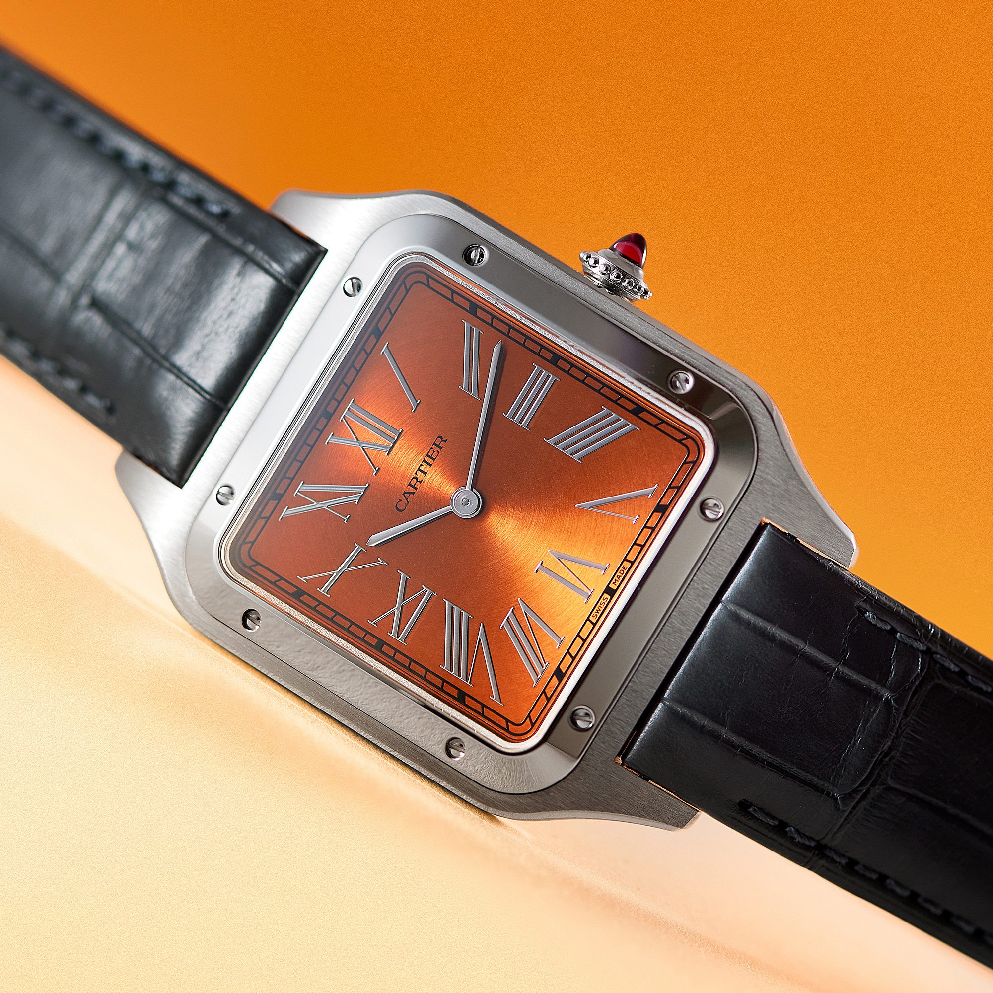 Santos-Dumont Platinum Brown Dial 34mm Product Image 12