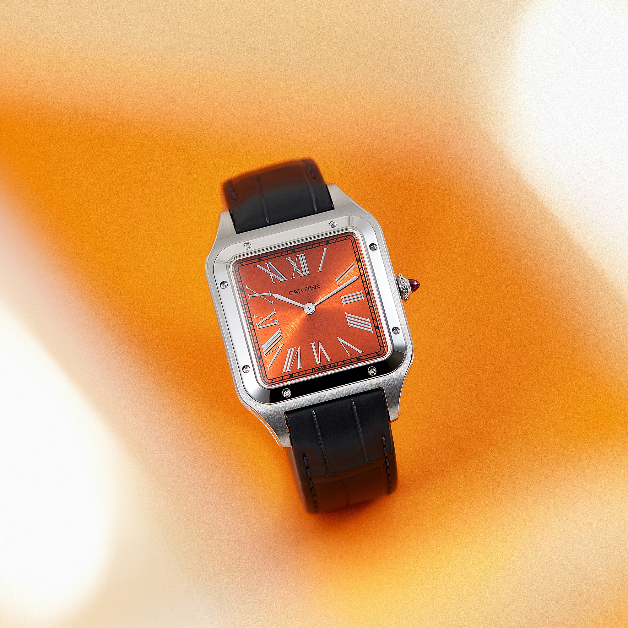 Santos-Dumont Platinum Brown Dial 34mm Product Image 10