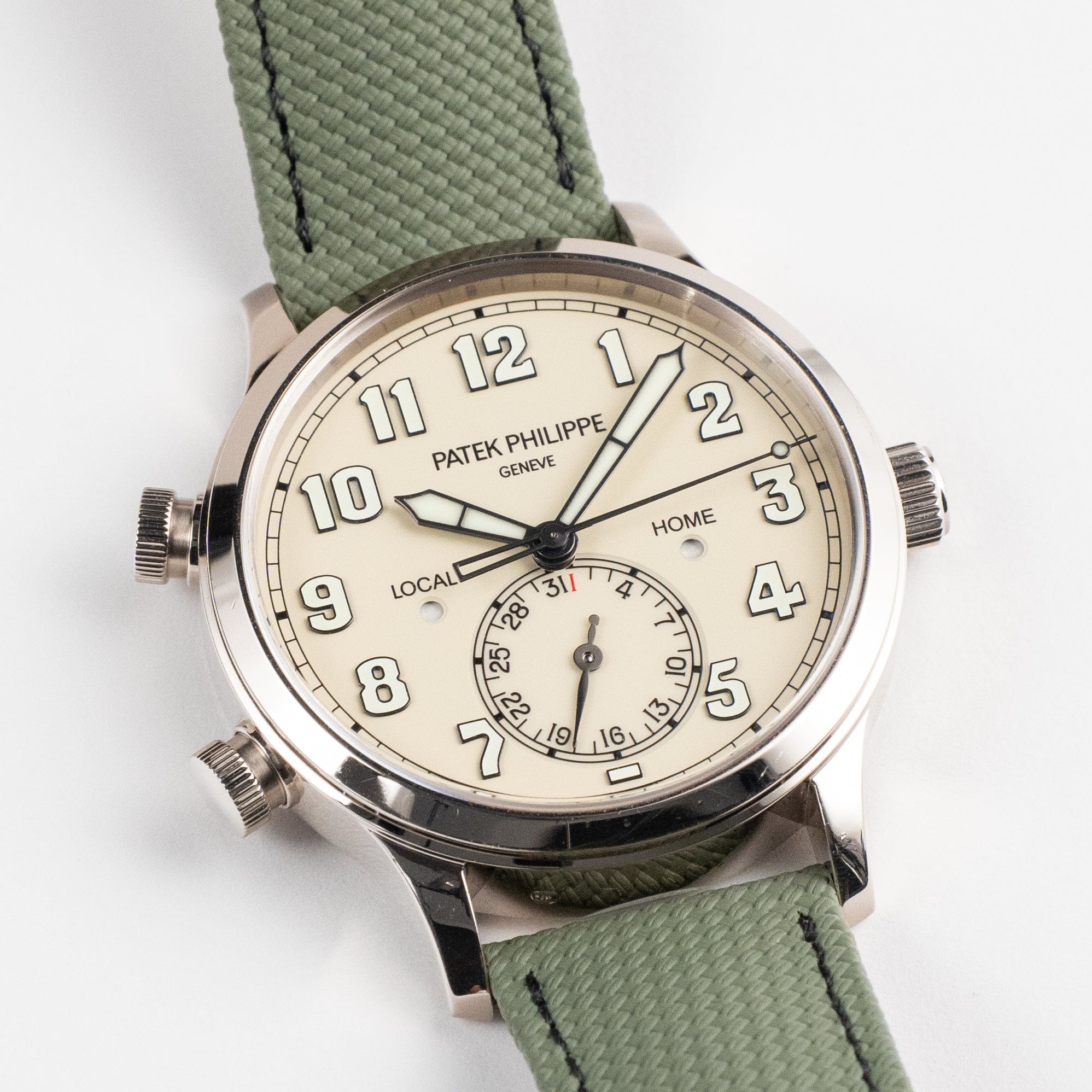 Calatrava Pilot Travel Time White Gold Ivory Dial 42mm Product Image 1