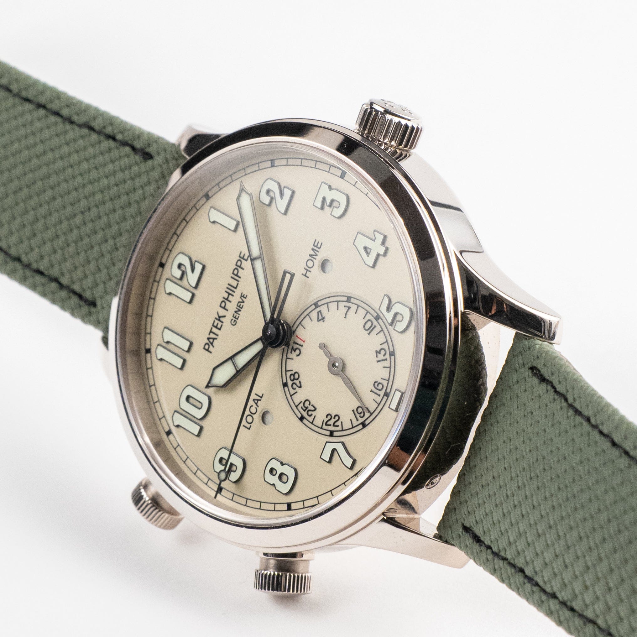 Calatrava Pilot Travel Time White Gold Ivory Dial 42mm Product Image 3