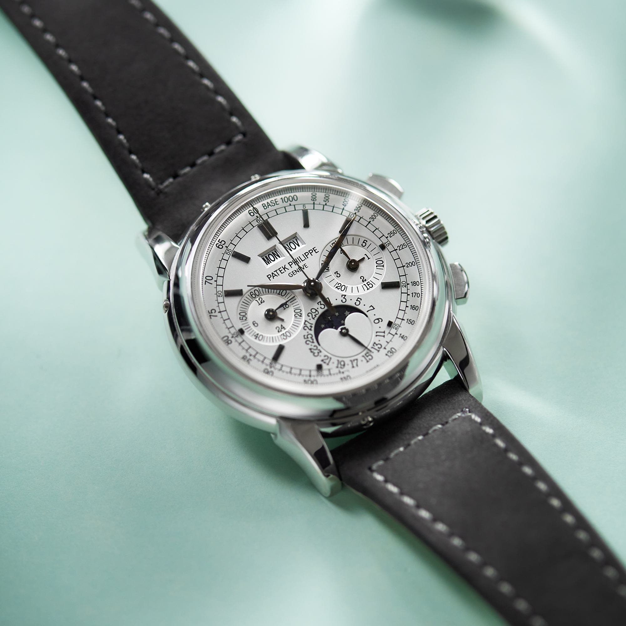 Perpetual Calendar Chronograph White Gold Silver Dial 40mm Product Image 12