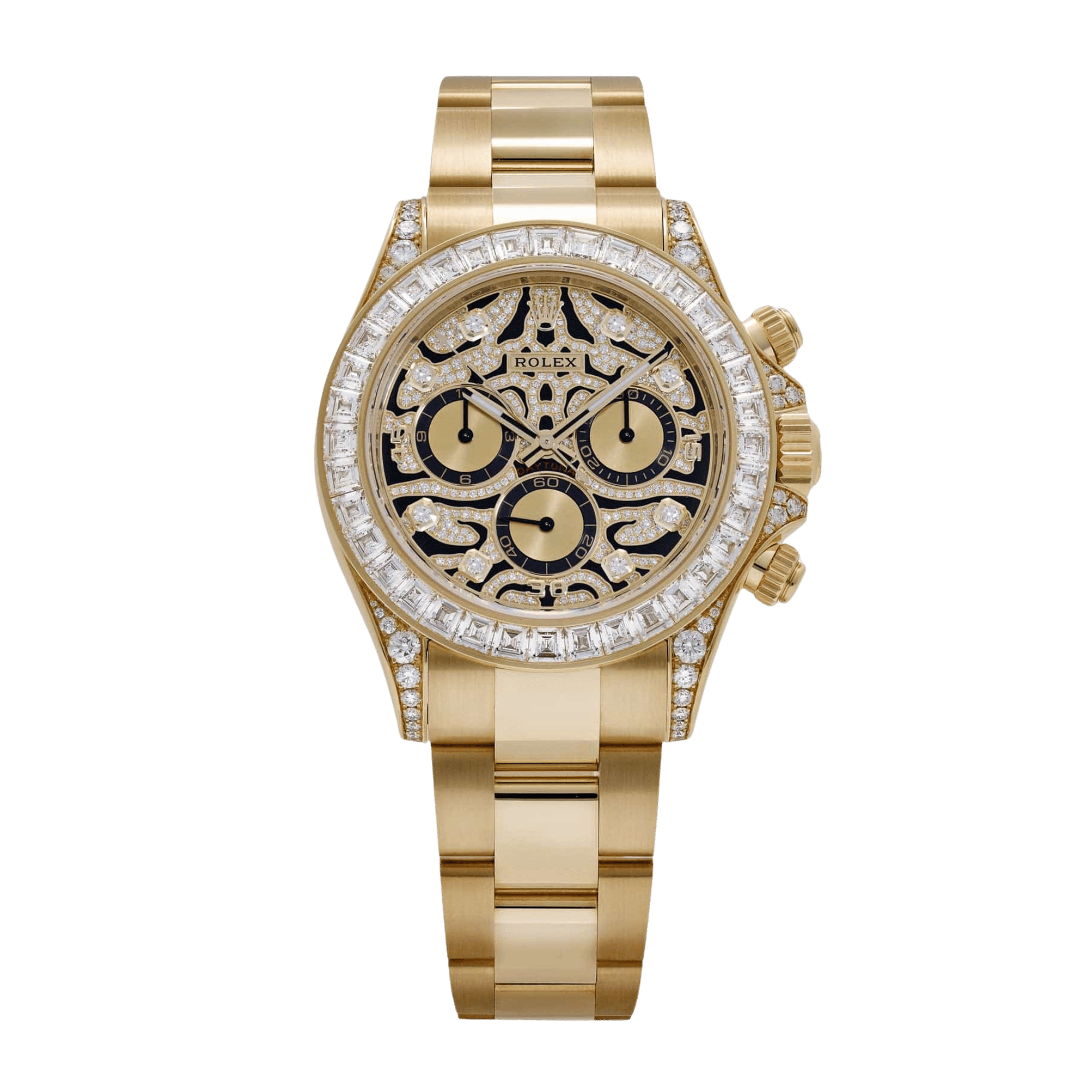 Daytona "Eye of the Tiger" Yellow Gold Diamond Tiger Pave Dial 40mm Product Image