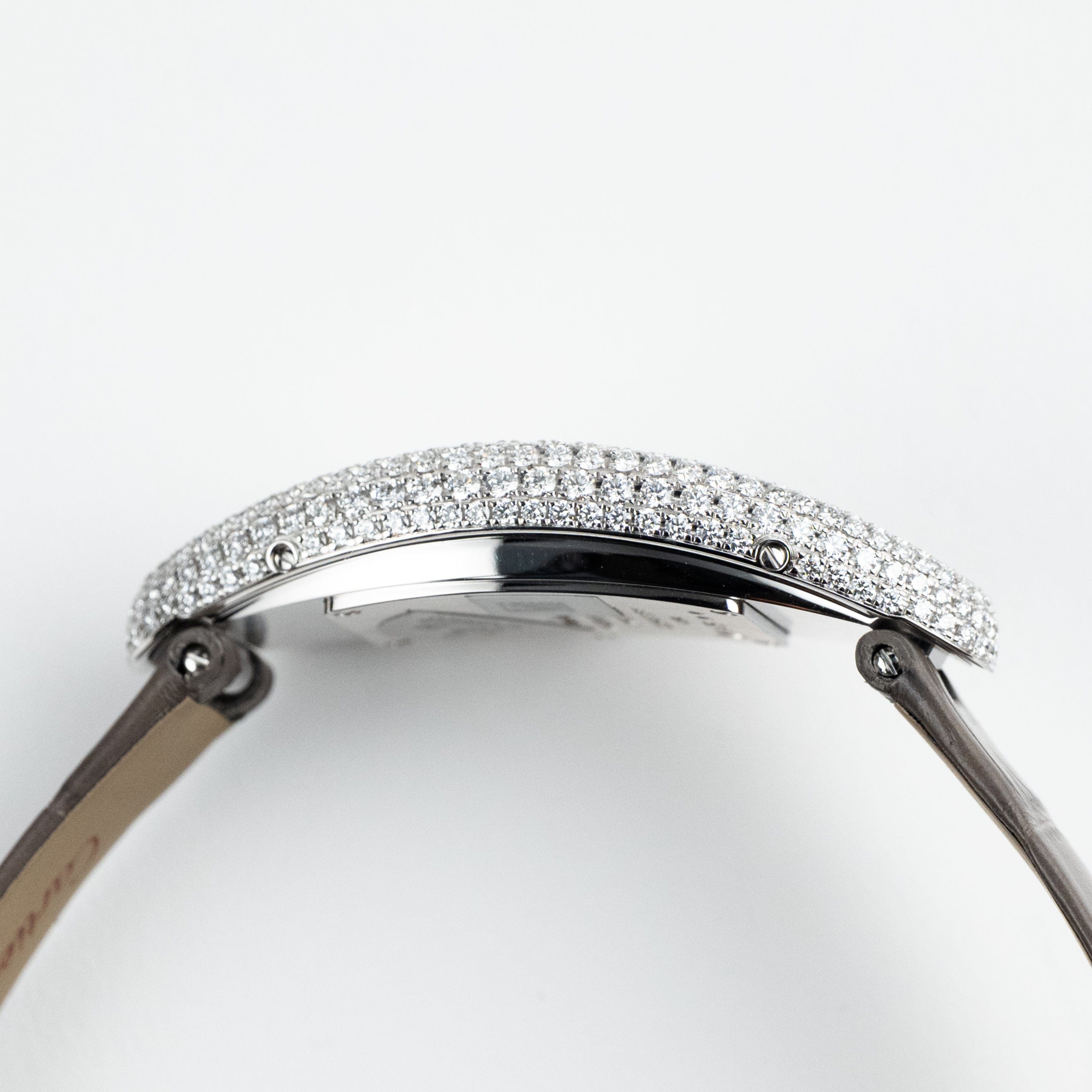 Baignoire Allongée Medium White Gold Diamond Silver Dial 21mm Product Image 5