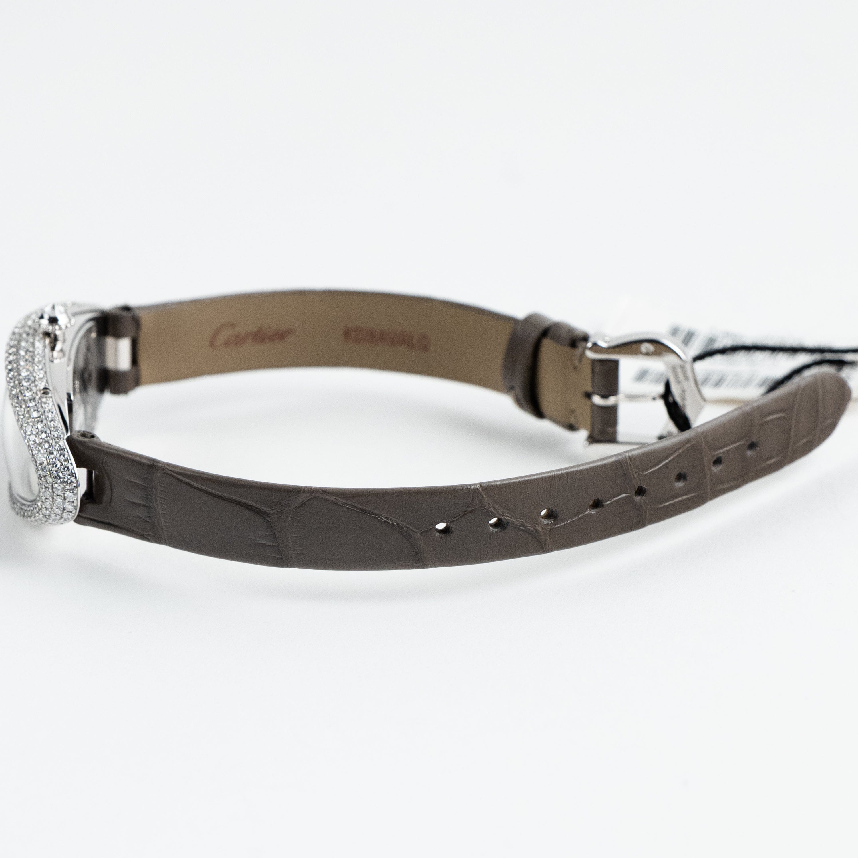 Baignoire Allongée Medium White Gold Diamond Silver Dial 21mm Product Image 7