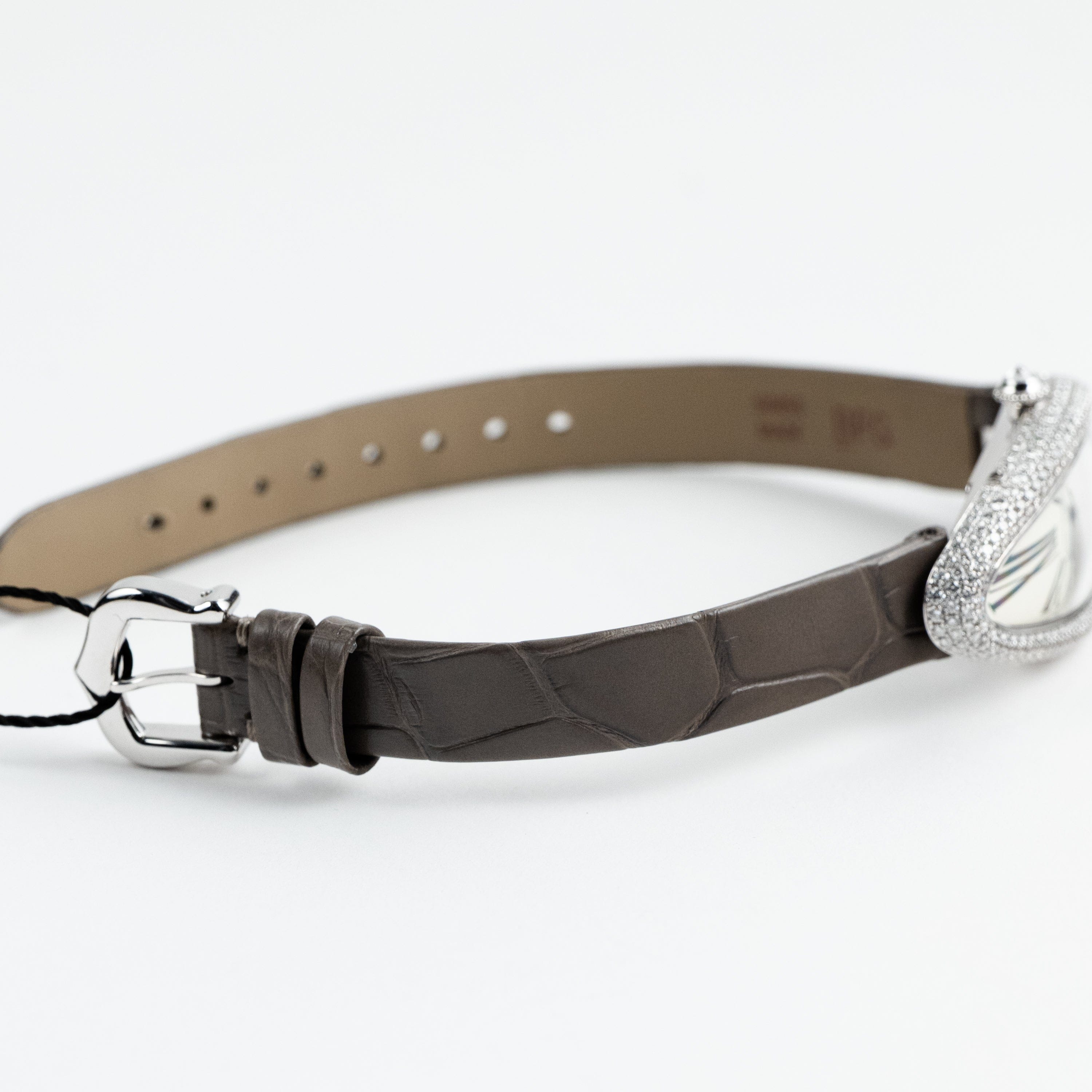 Baignoire Allongée Medium White Gold Diamond Silver Dial 21mm Product Image 6