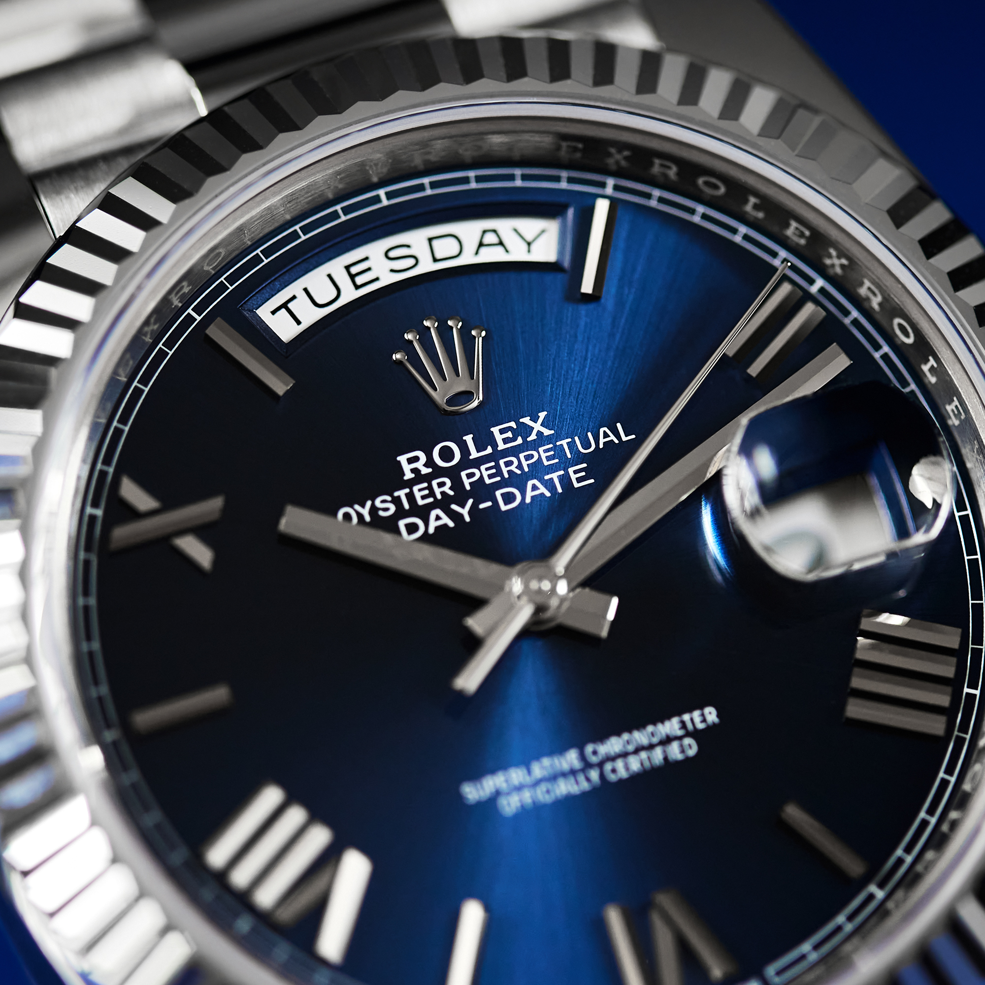 Day-Date White Gold Blue Dial 40mm Product Image