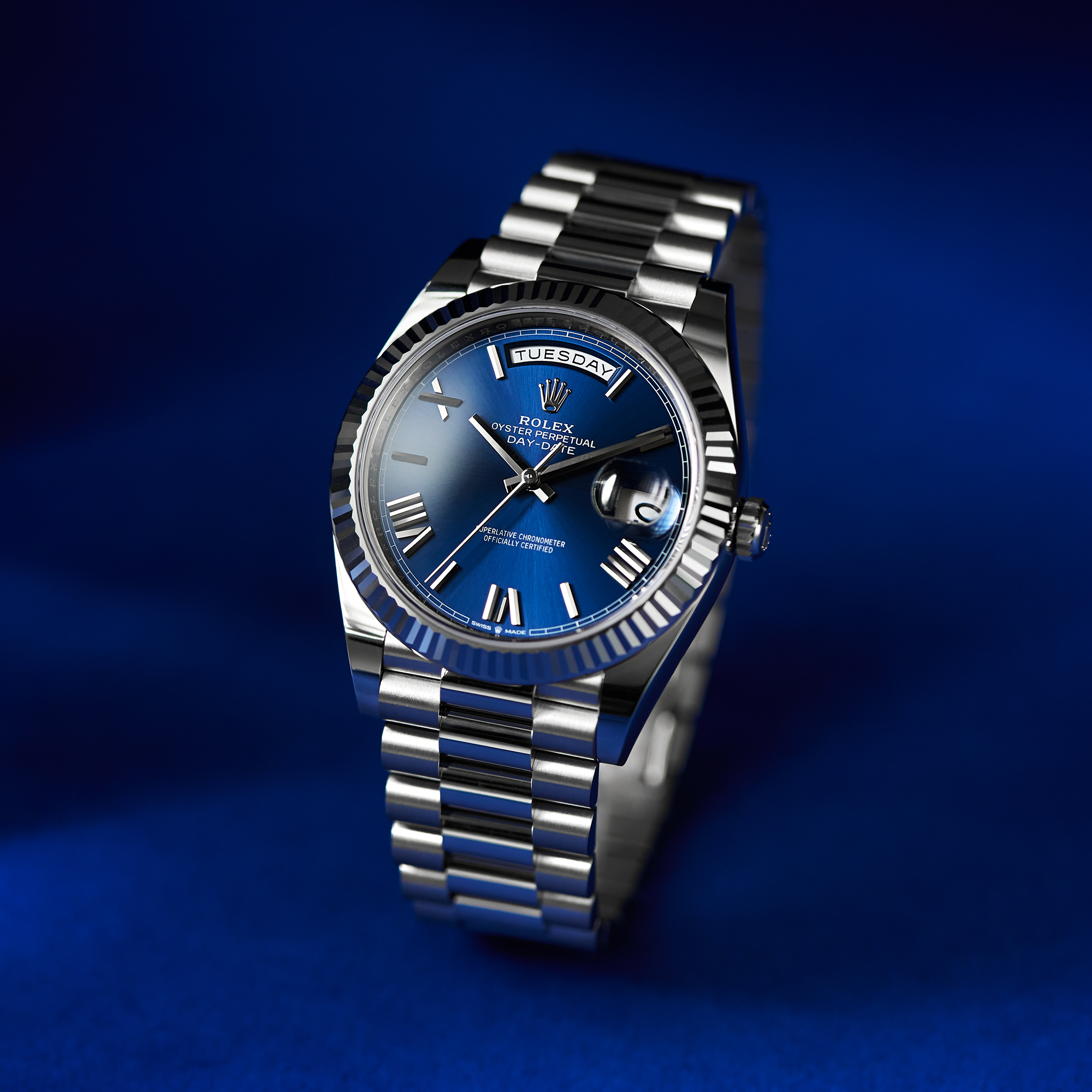 Day-Date White Gold Blue Dial 40mm Product Image