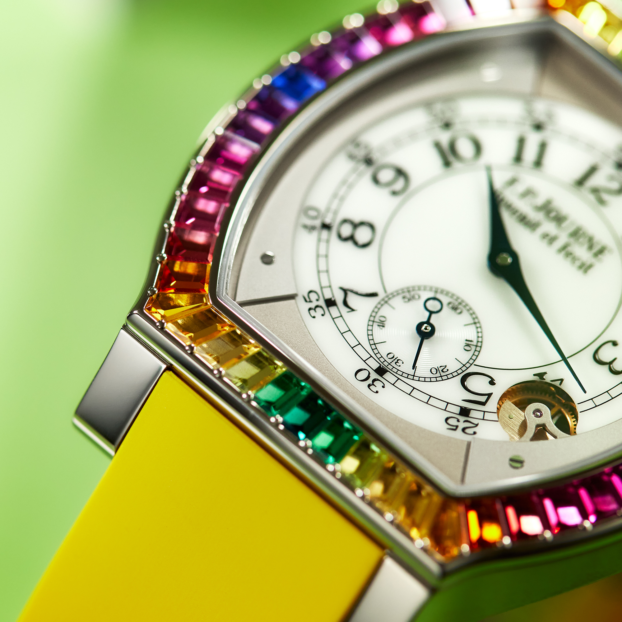 Élégante "Gino's Dream" Titanium Rainbow White Dial 48mm Product Image 12